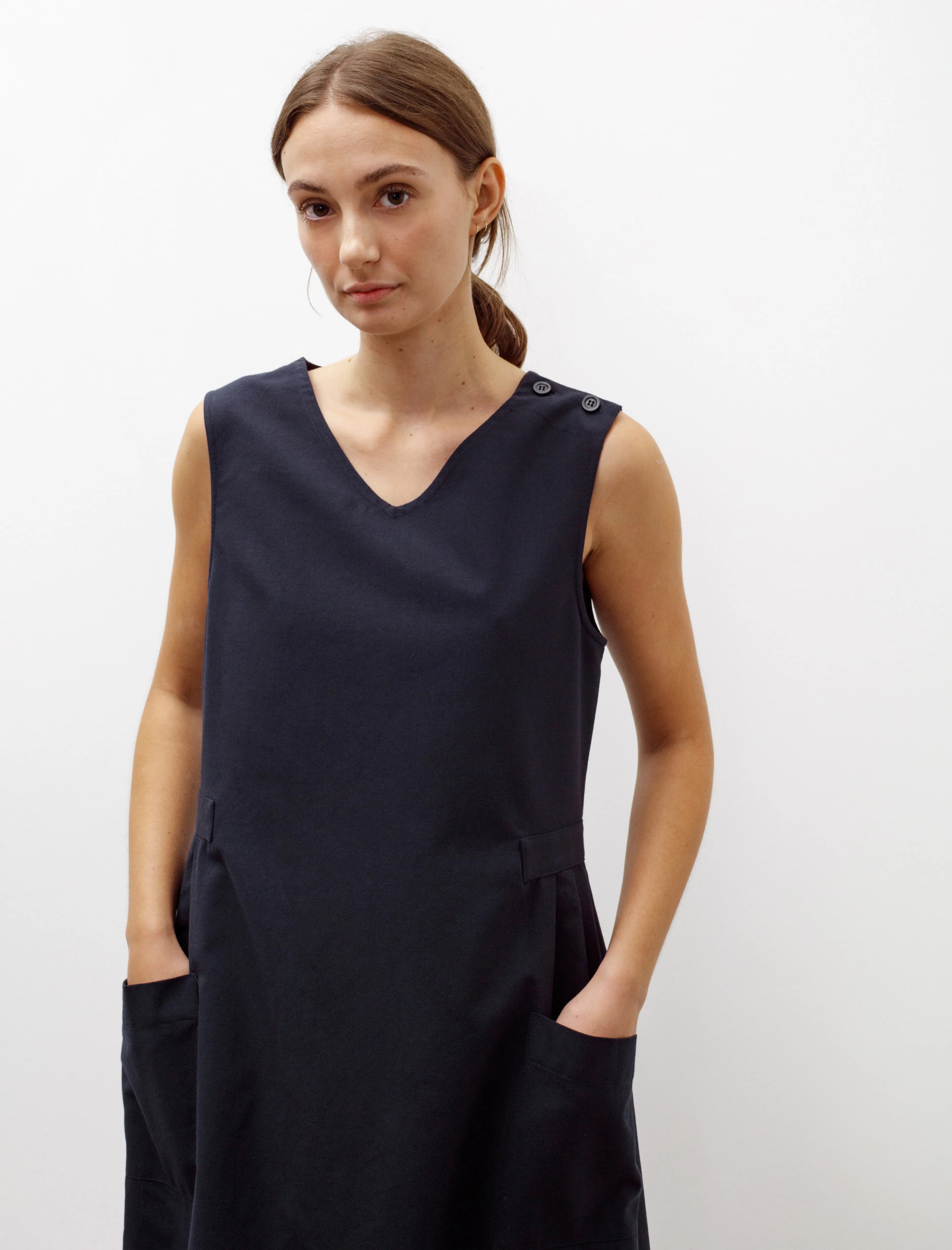 Smock Dress Wool Cotton Ink sold by SHOP NEIGHBOR product image thumbnail 3