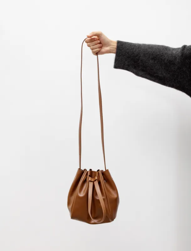Pleated Bucket Bag Africa Brown sold by SHOP NEIGHBOR