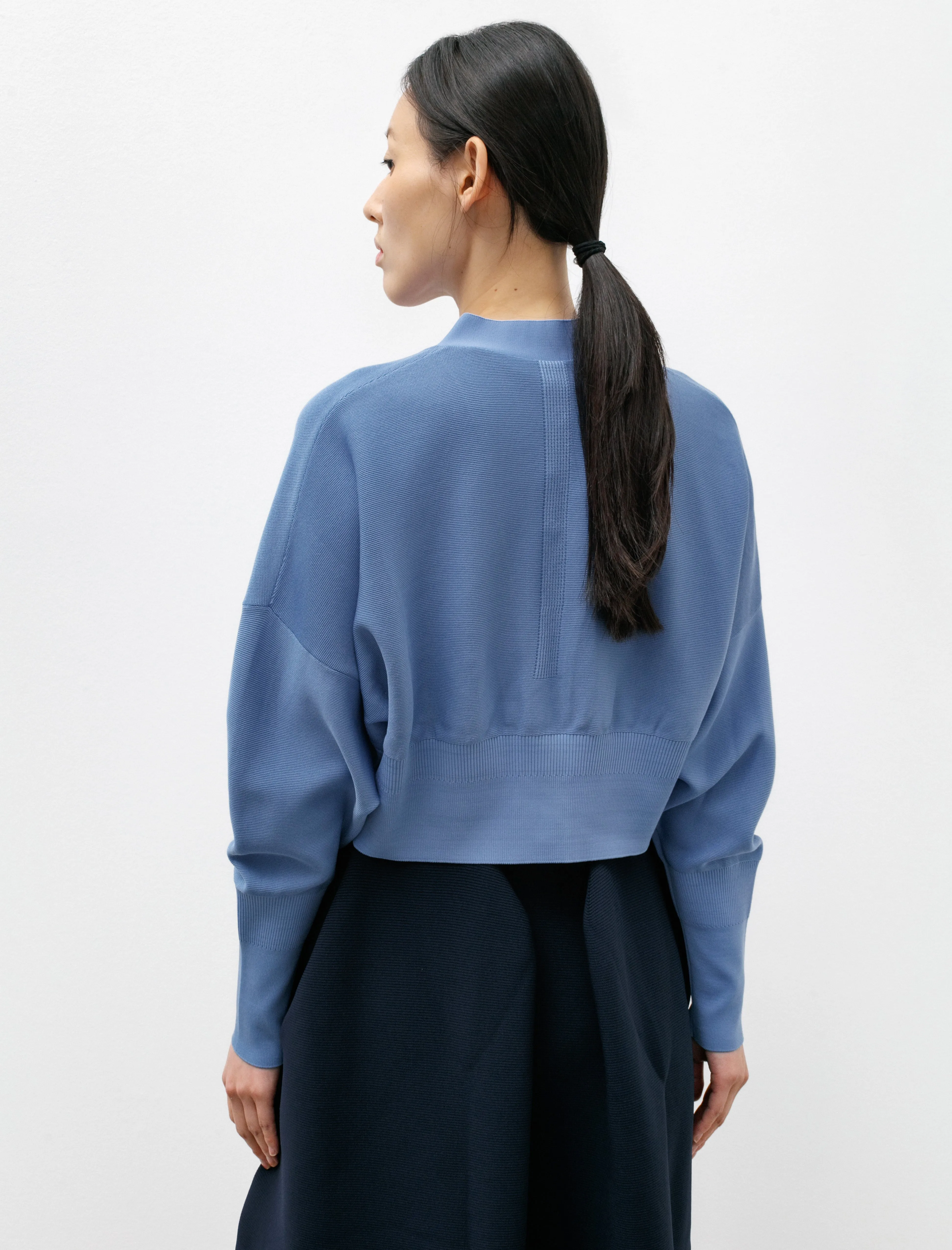 Cupro Garter Cropped Cardigan Sky sold by SHOP NEIGHBOR product image thumbnail 4