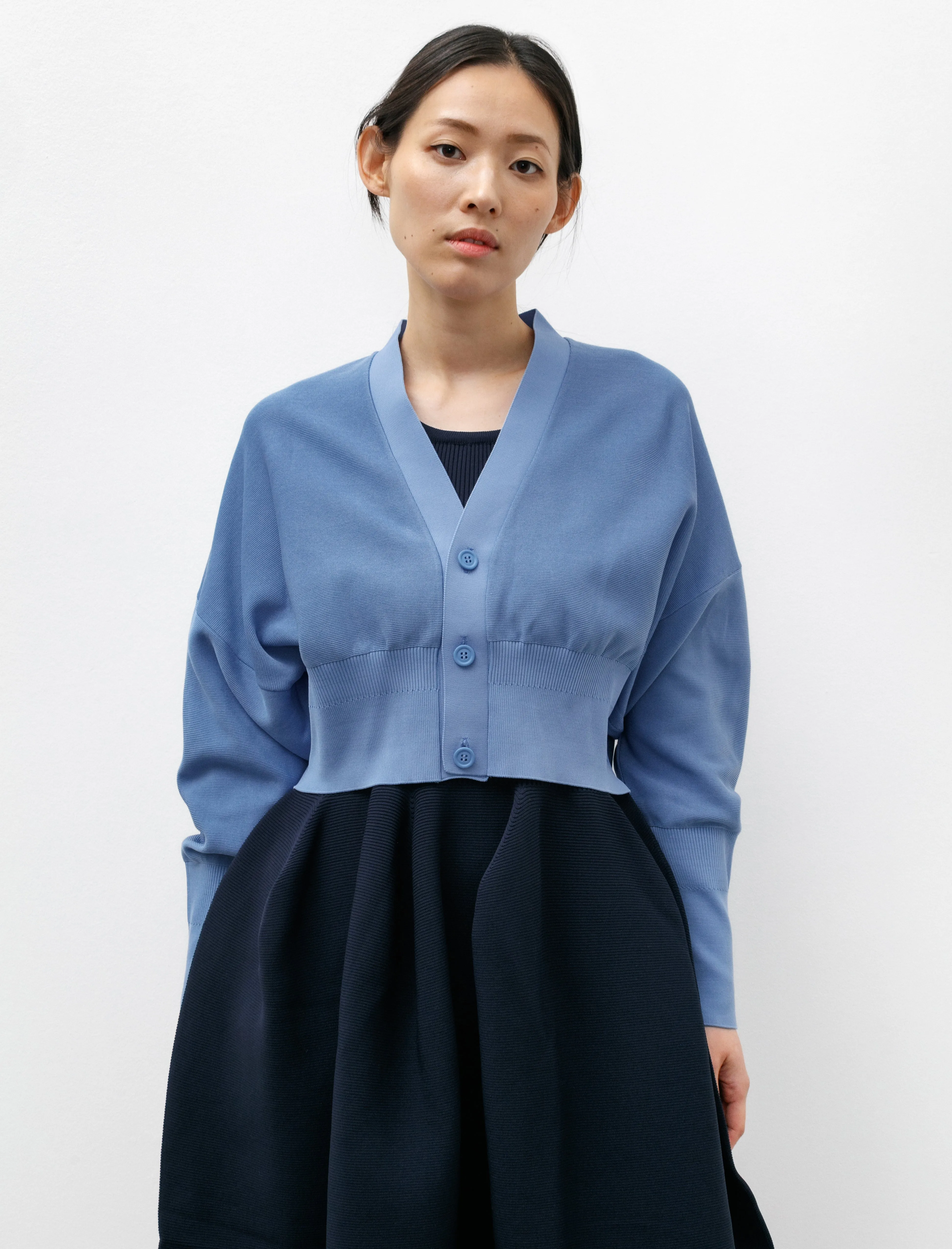 Cupro Garter Cropped Cardigan Sky sold by SHOP NEIGHBOR product image thumbnail 2