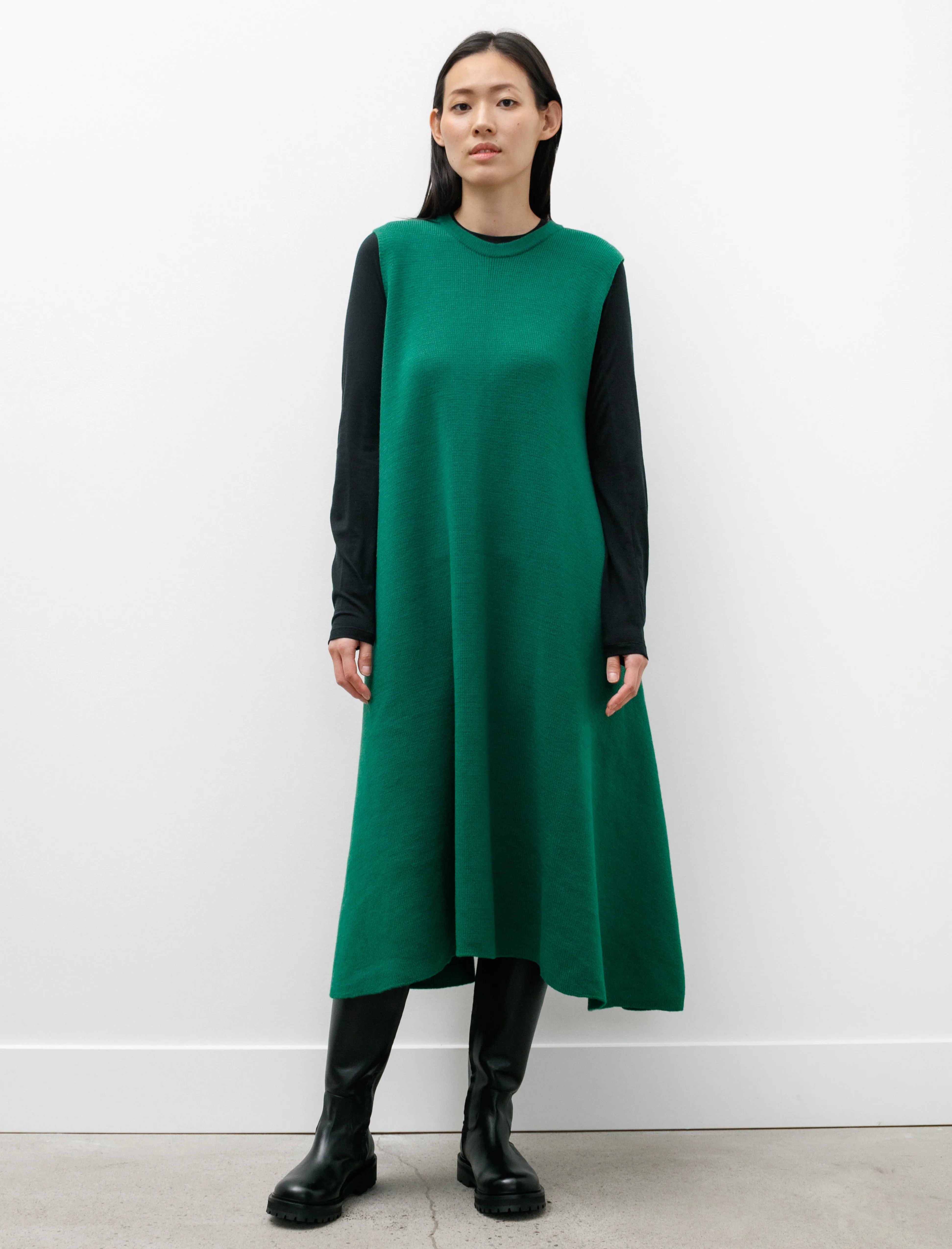 Wool Milan Sleeveless Dress Grass sold by SHOP NEIGHBOR