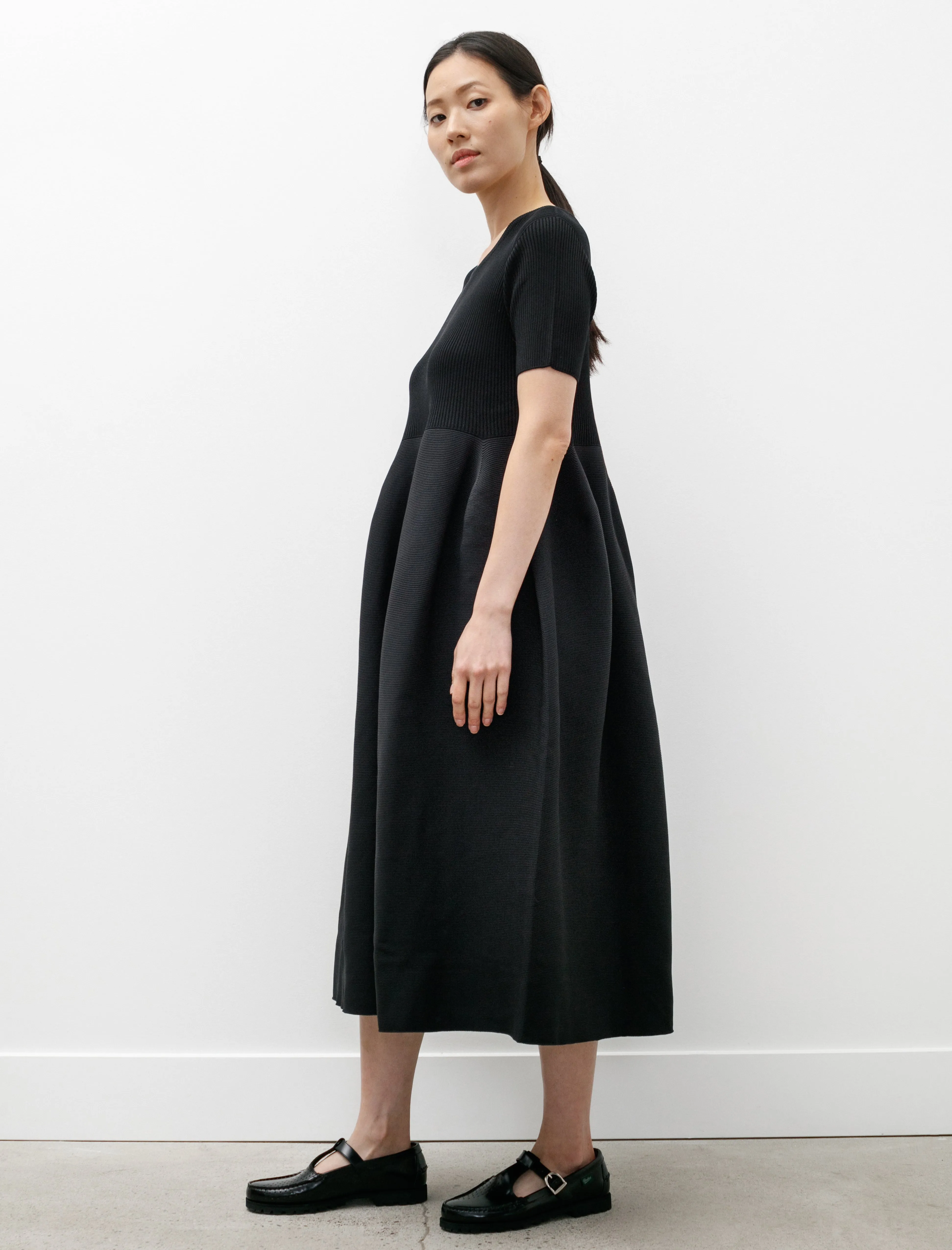 Pottery Cupro Short Sleeve Dress Black sold by SHOP NEIGHBOR product image thumbnail 2