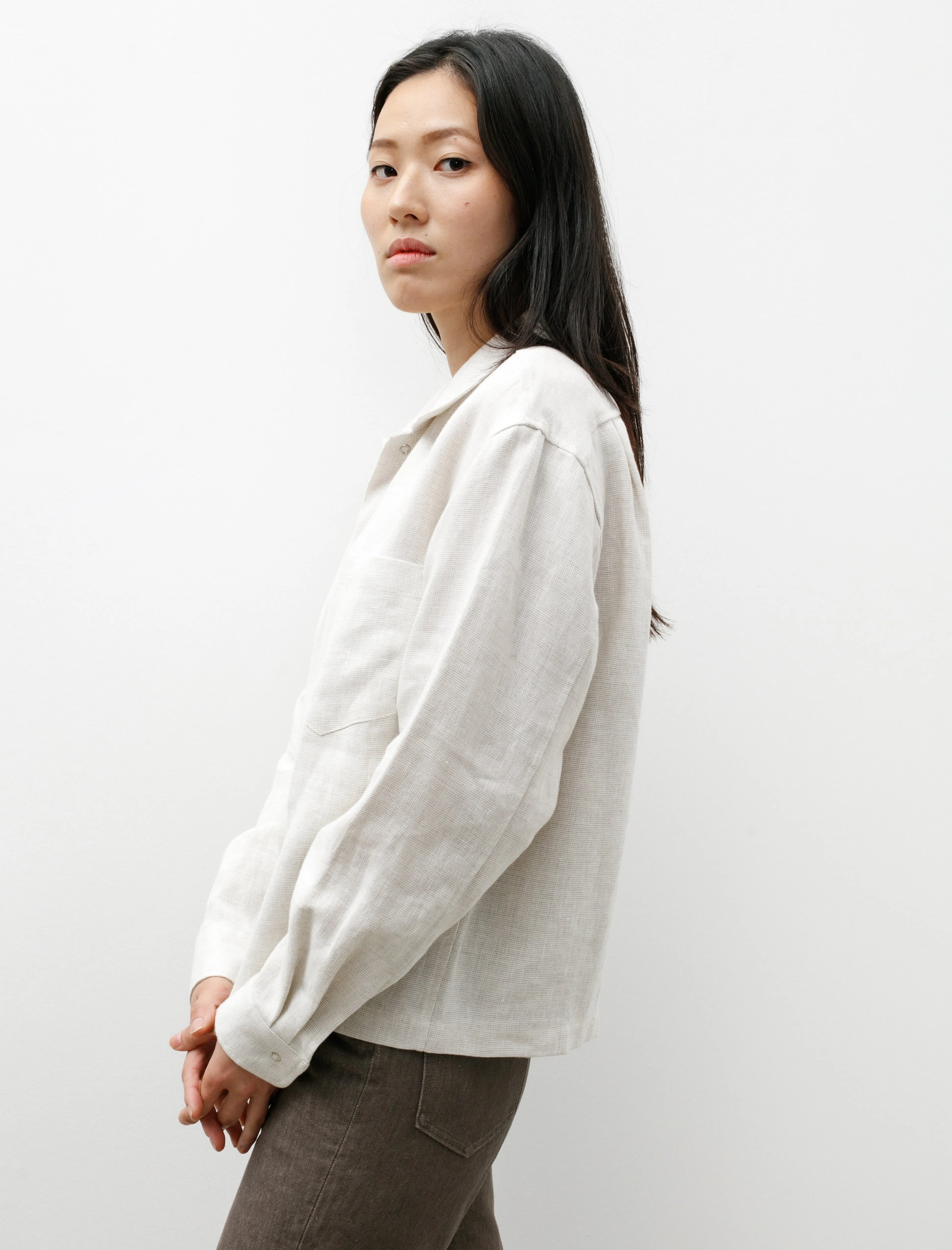 Workshop Shirt W Linen Changeant sold by SHOP NEIGHBOR product image thumbnail 4