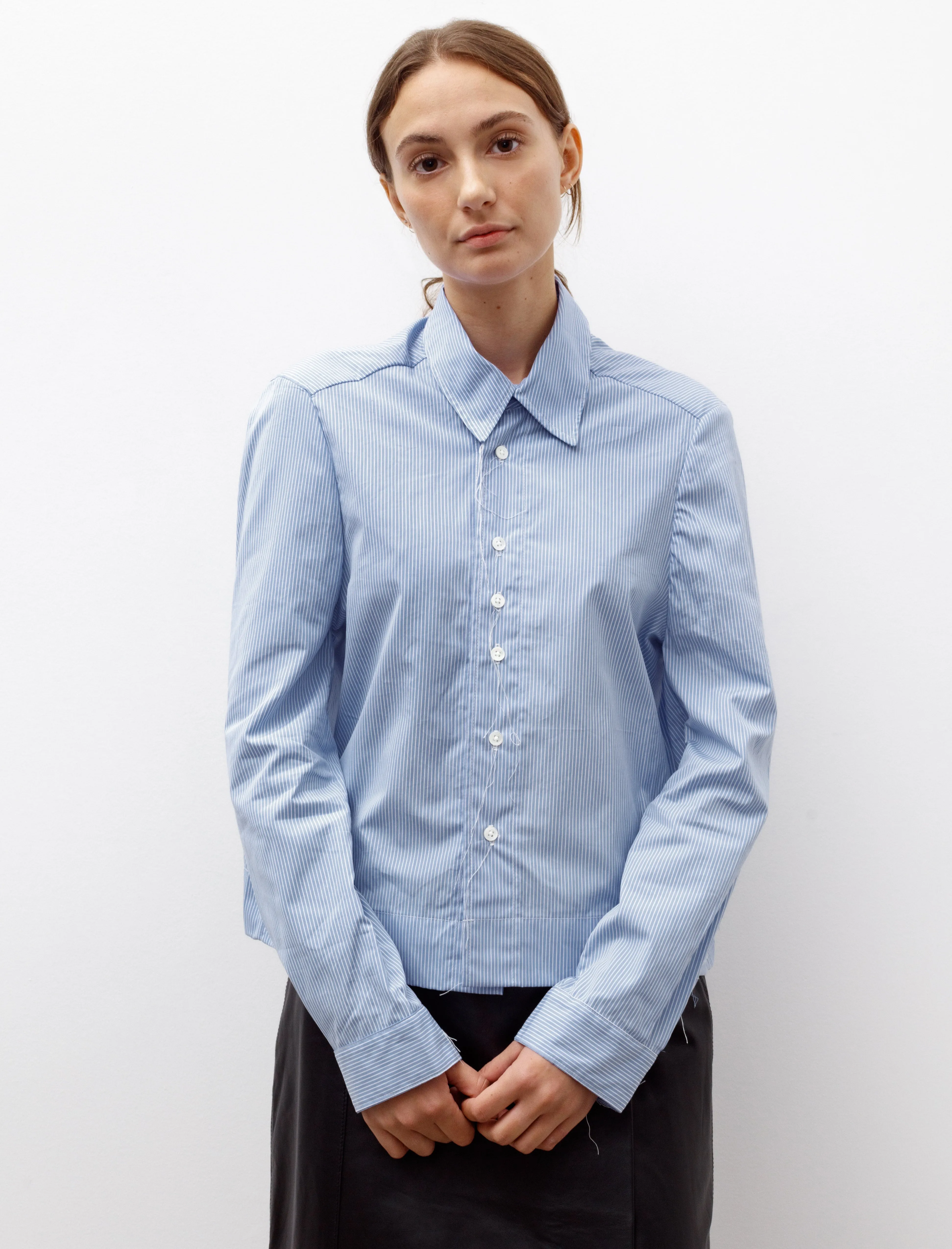 Cropped Gap Shirt Blue Stripe sold by SHOP NEIGHBOR product image thumbnail 2