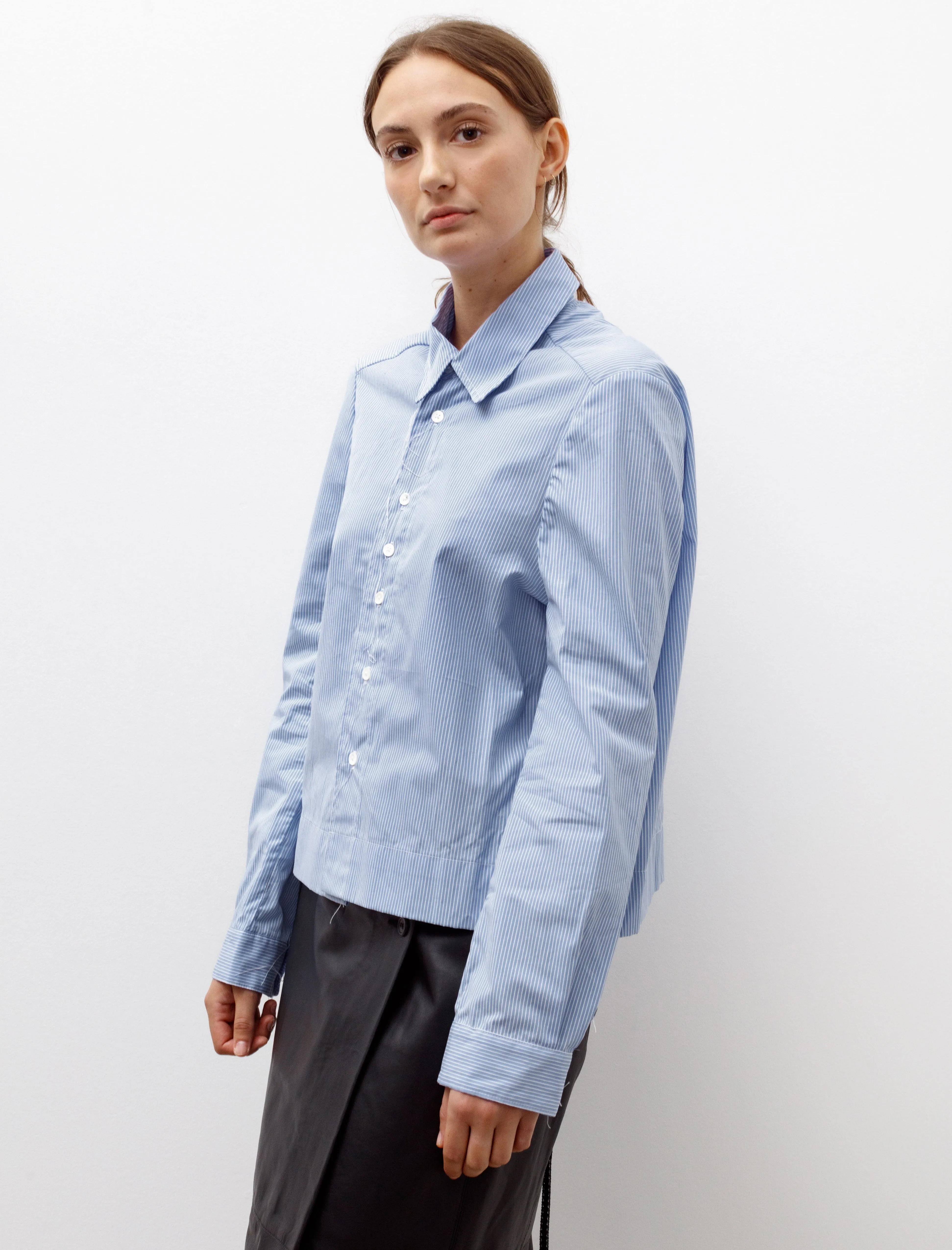 Cropped Gap Shirt Blue Stripe sold by SHOP NEIGHBOR