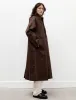 Oversized Long Trench Cotton Satin Brown sold by SHOP NEIGHBOR
