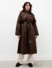 Oversized Long Trench Cotton Satin Brown sold by SHOP NEIGHBOR