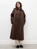 Oversized Long Trench Cotton Satin Brown sold by SHOP NEIGHBOR