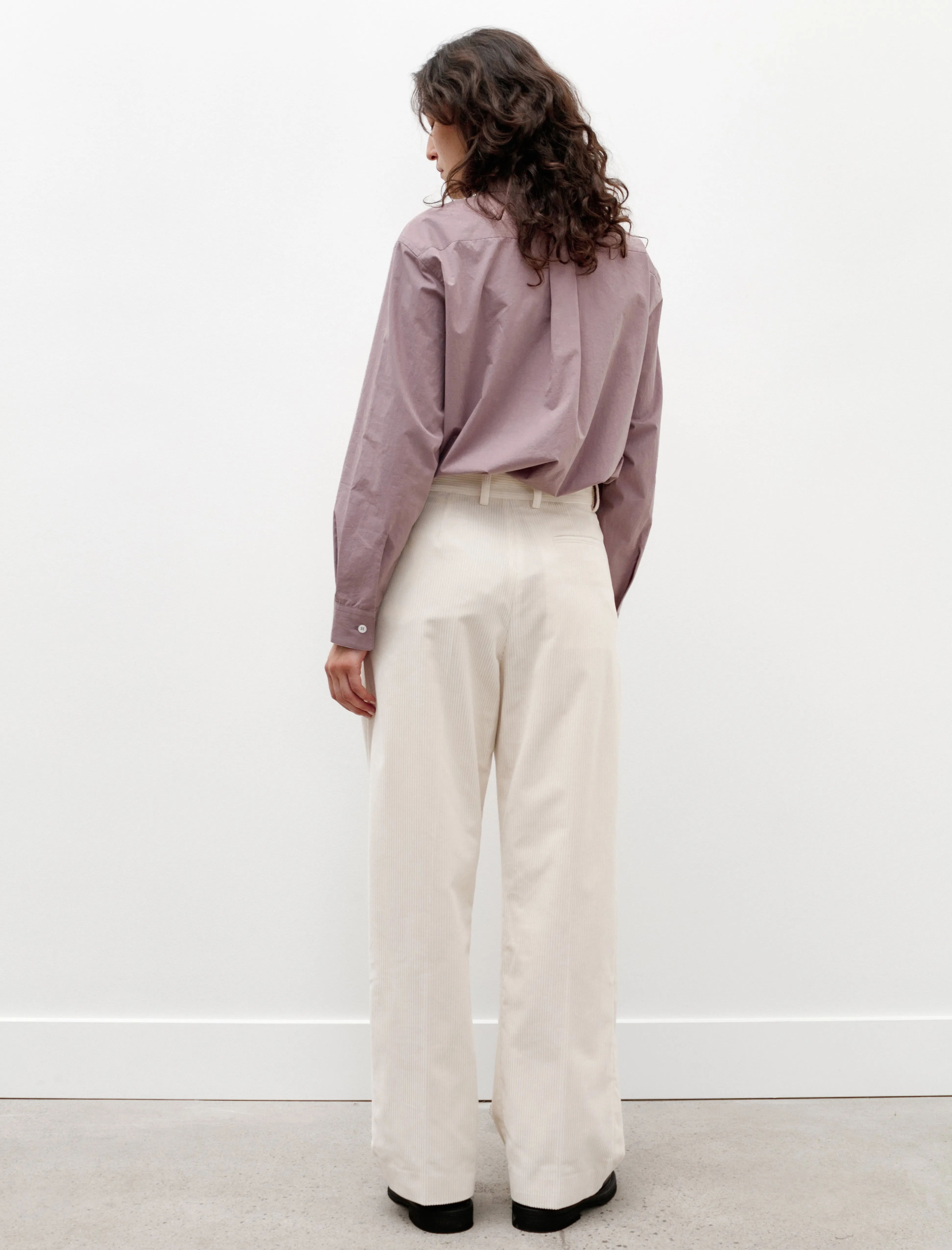 Pleated Trousers Corduroy White sold by SHOP NEIGHBOR product image thumbnail 3