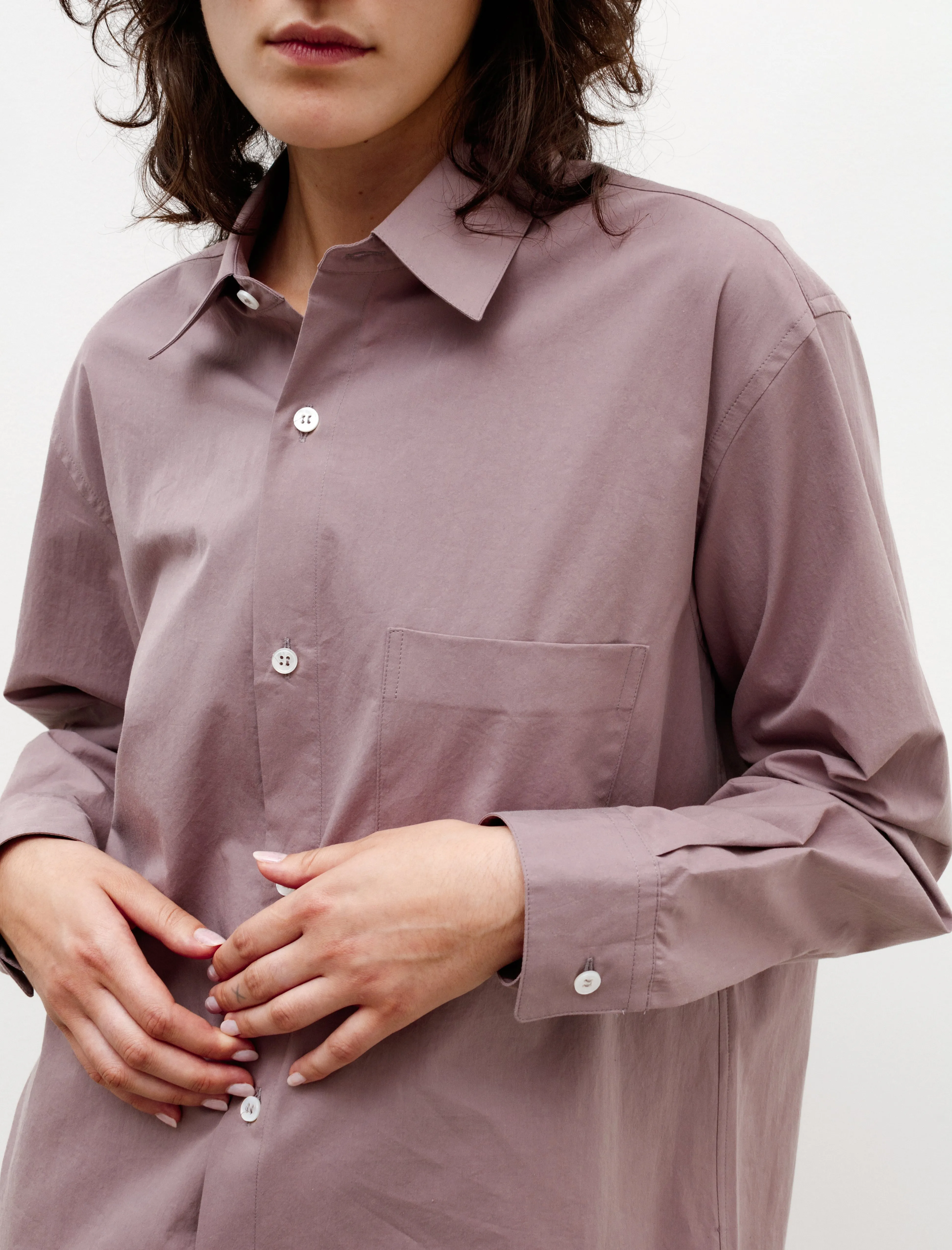 Oversized Classic Collar Shirt Mauve sold by SHOP NEIGHBOR product image thumbnail 2
