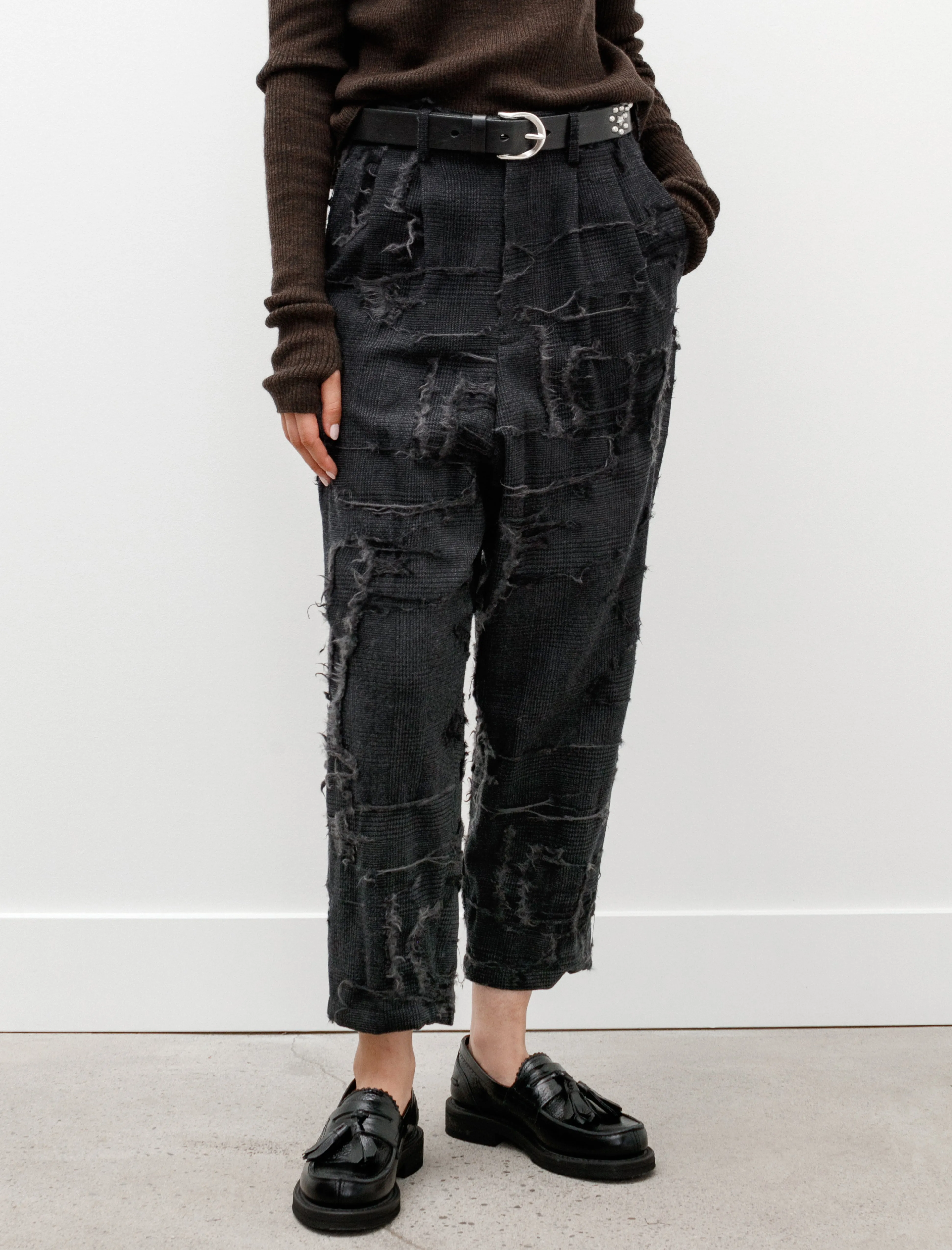 Tapered Raw Edge Trousers Grey sold by SHOP NEIGHBOR product image thumbnail 2