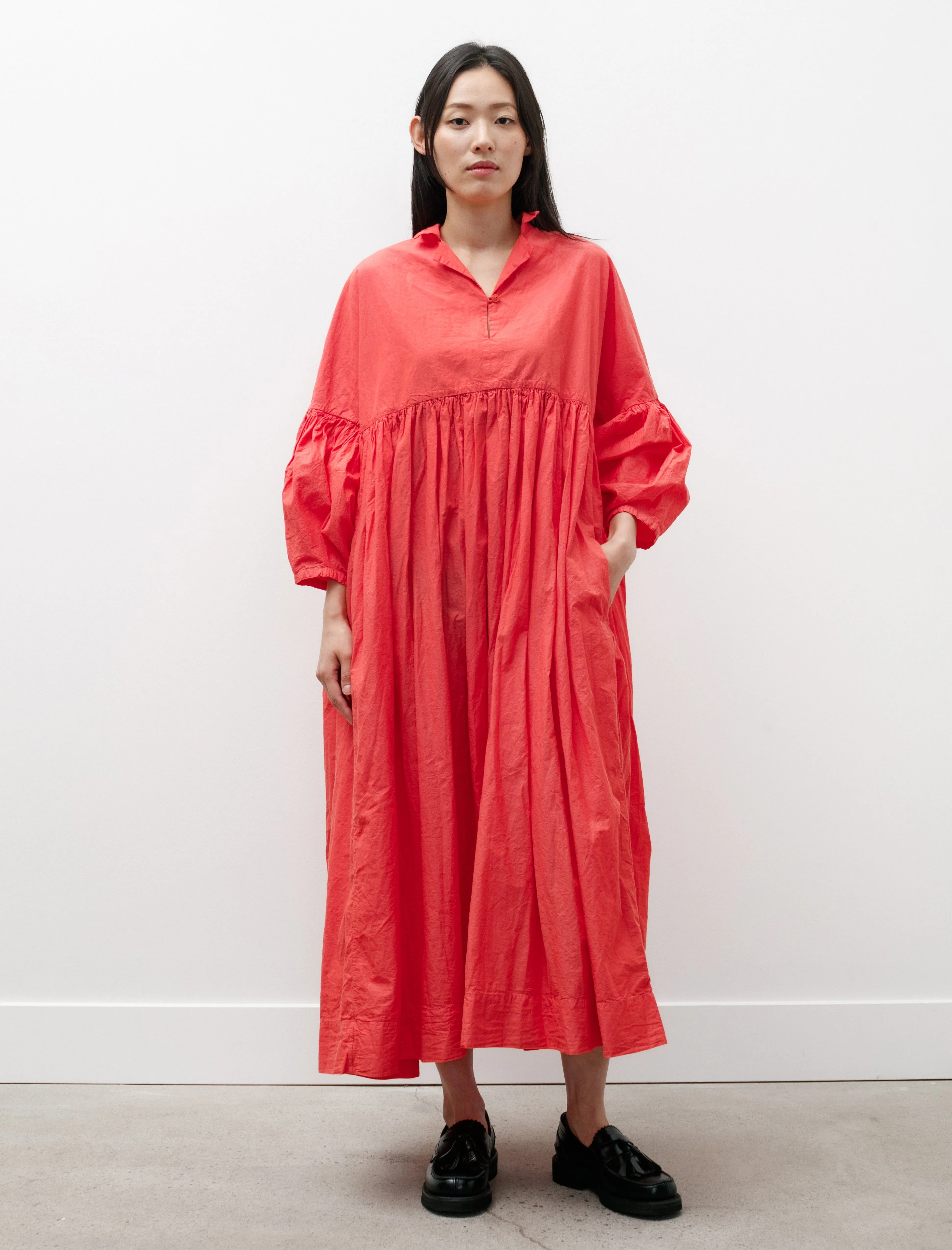 Camelia Dress Coral sold by SHOP NEIGHBOR