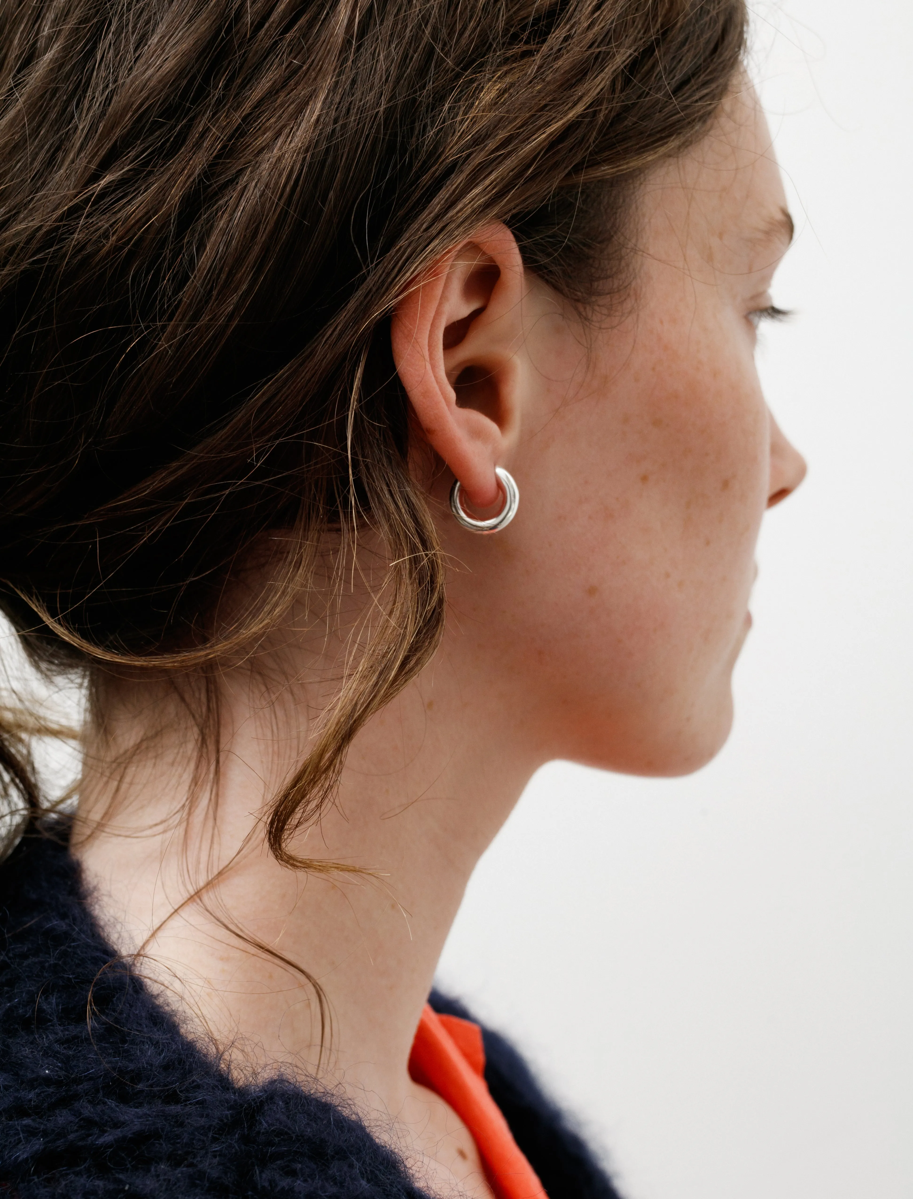 Almost Earrings Small Polished Silver sold by SHOP NEIGHBOR product image thumbnail 2