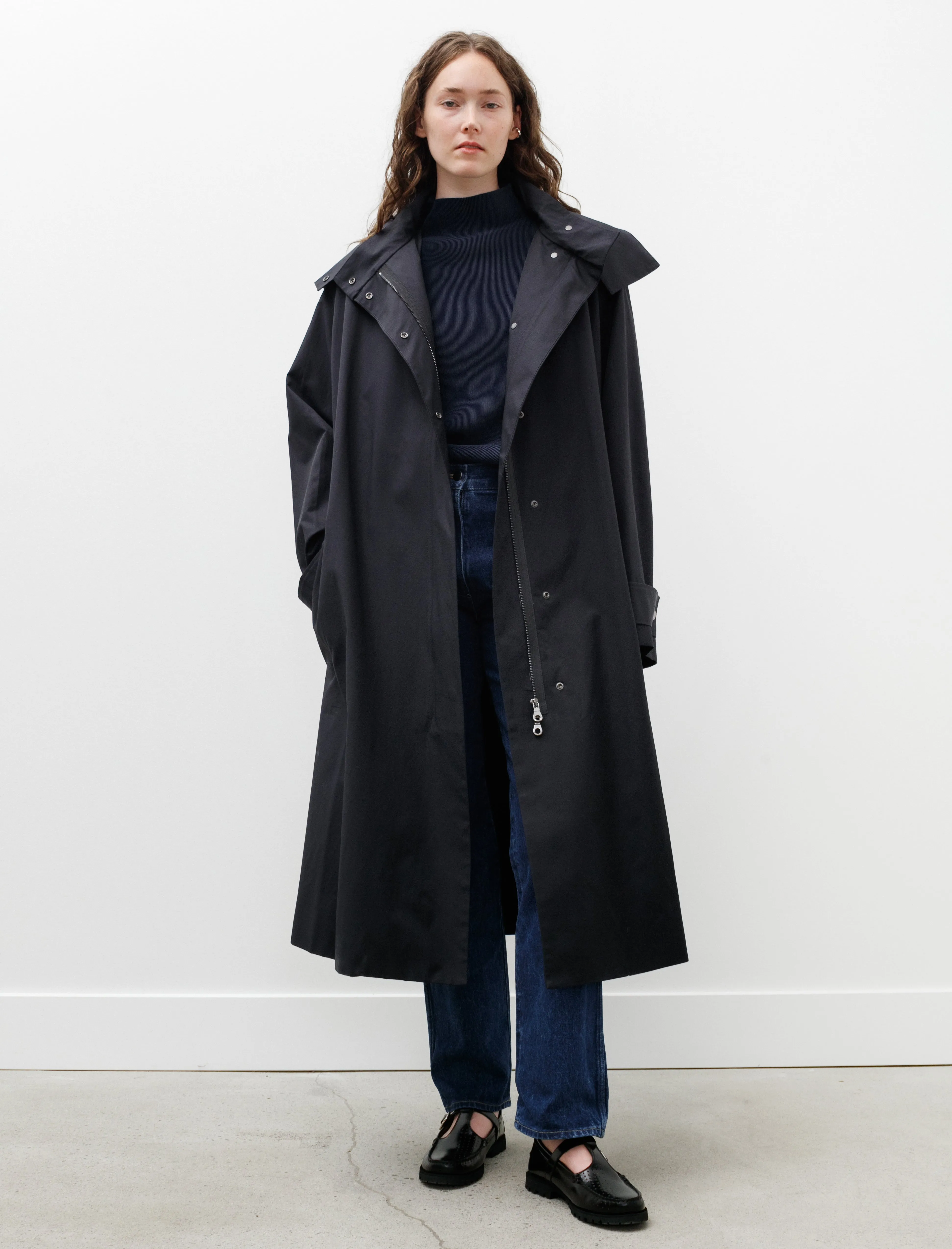 Tana Showerproof Coated Cotton Coat Darkest Navy sold by SHOP NEIGHBOR product image thumbnail 2