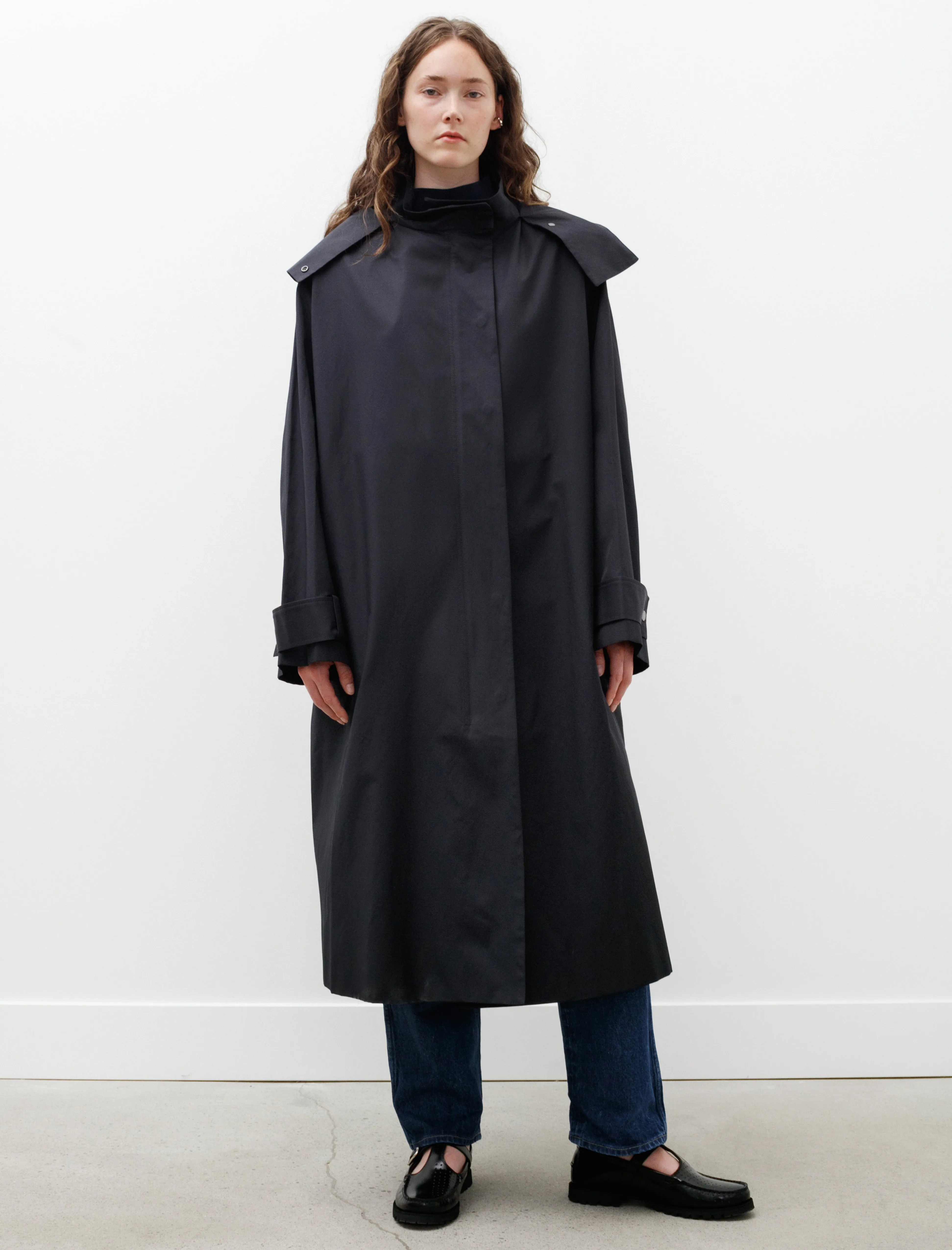 Tana Showerproof Coated Cotton Coat Darkest Navy sold by SHOP NEIGHBOR product image thumbnail 3