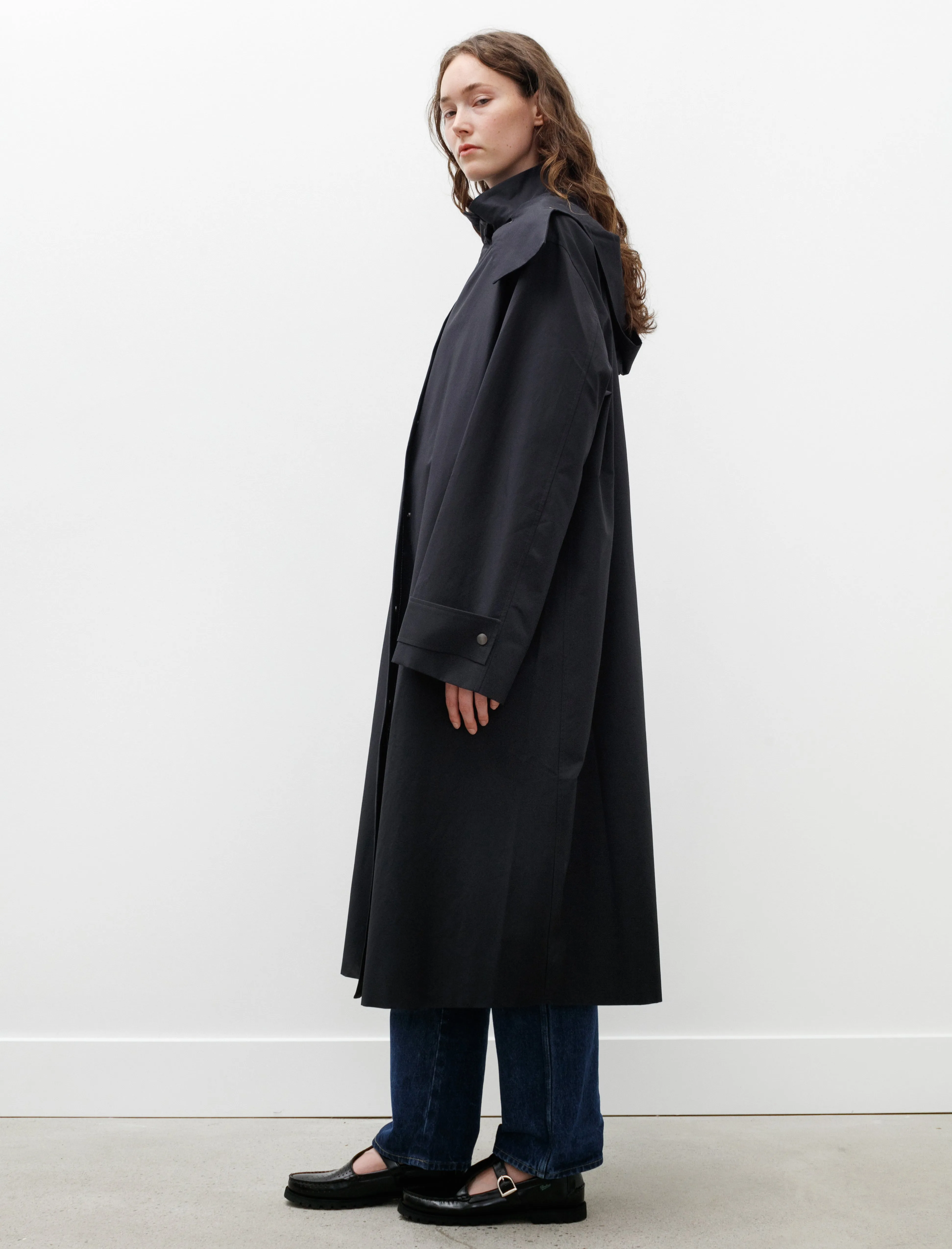Tana Showerproof Coated Cotton Coat Darkest Navy sold by SHOP NEIGHBOR product image thumbnail 4