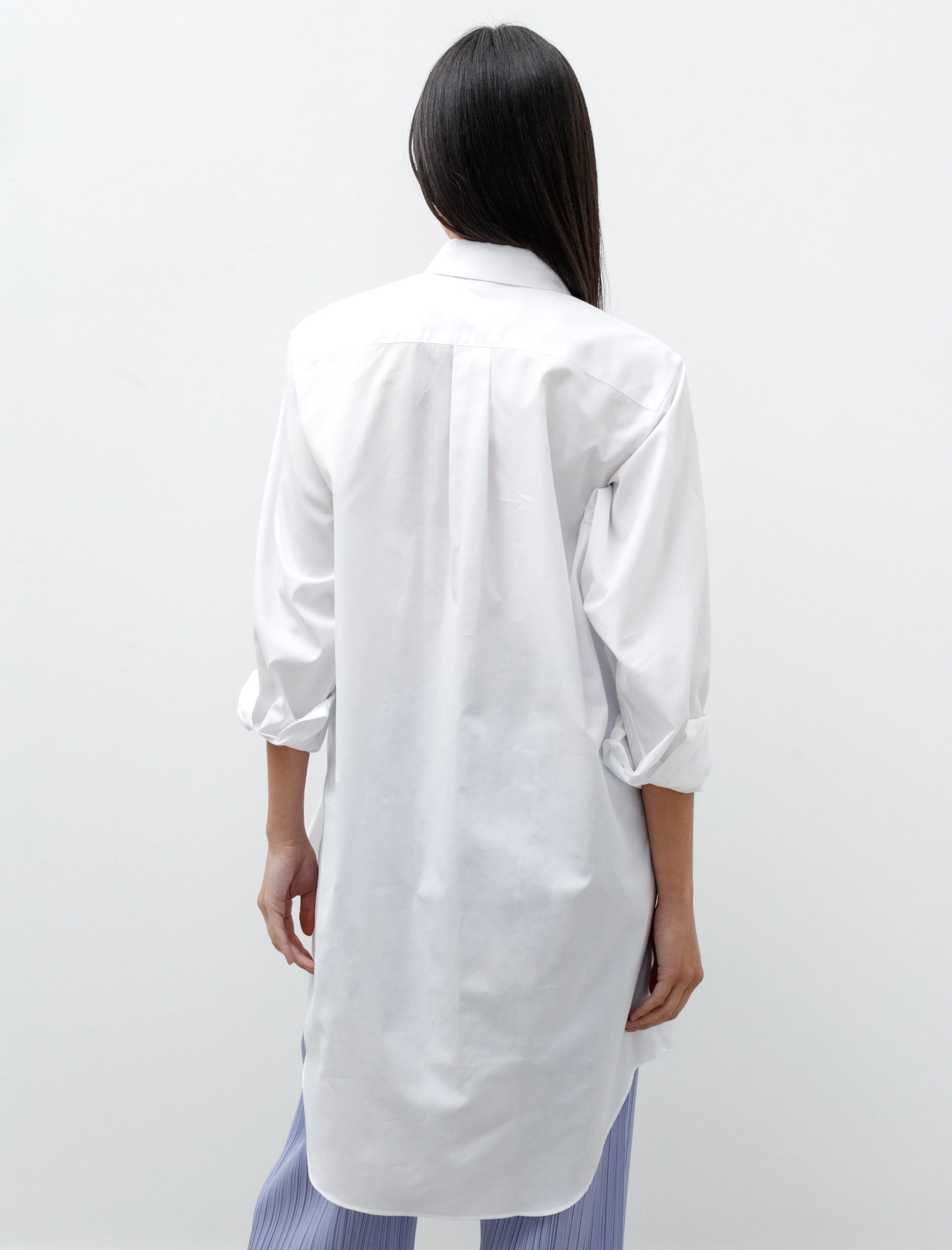 Long Abstract Ruffle Shirt White sold by SHOP NEIGHBOR product image thumbnail 5