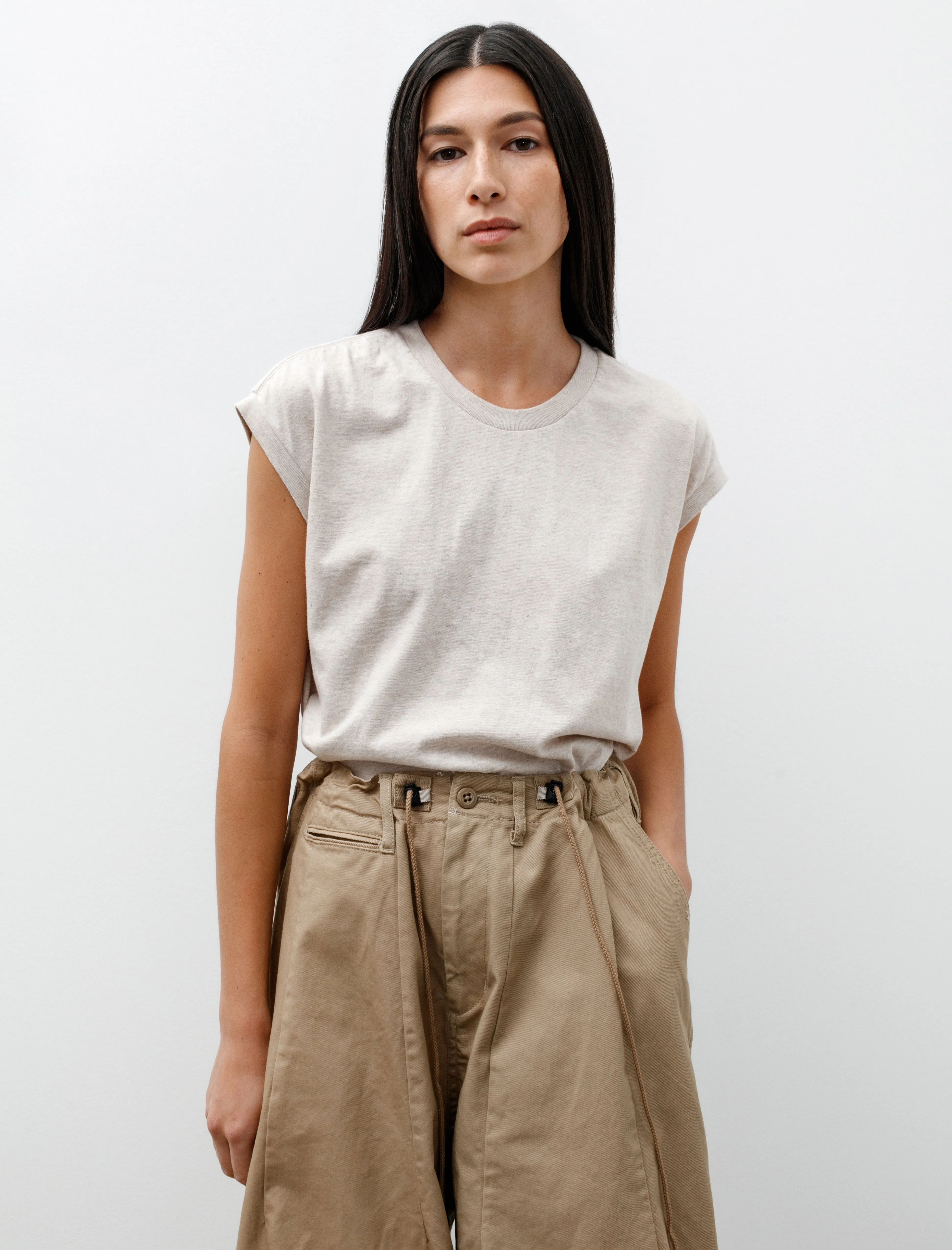 Seamless Crew Neck Sleeveless Top Brown sold by SHOP NEIGHBOR