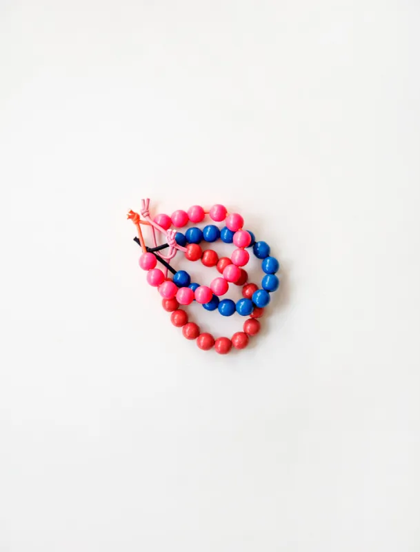 Perlen Haargumi Blue/Pink Mix made by SHOP NEIGHBOR