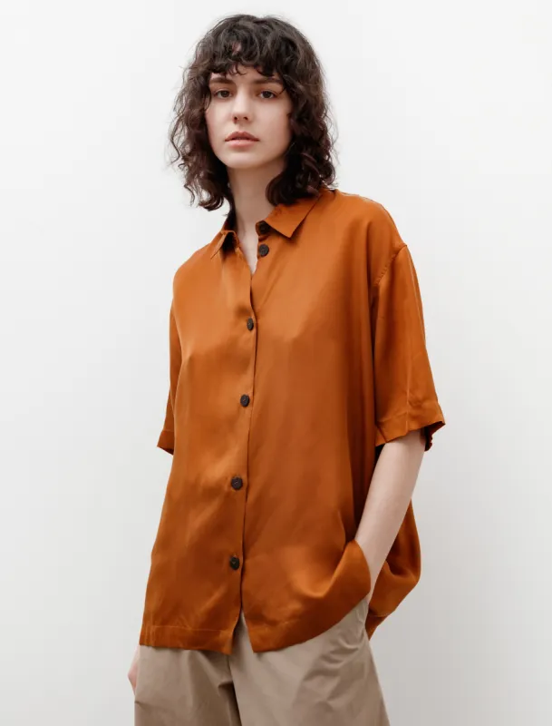 Piero Shirt Satin Cupro Amber sold by SHOP NEIGHBOR