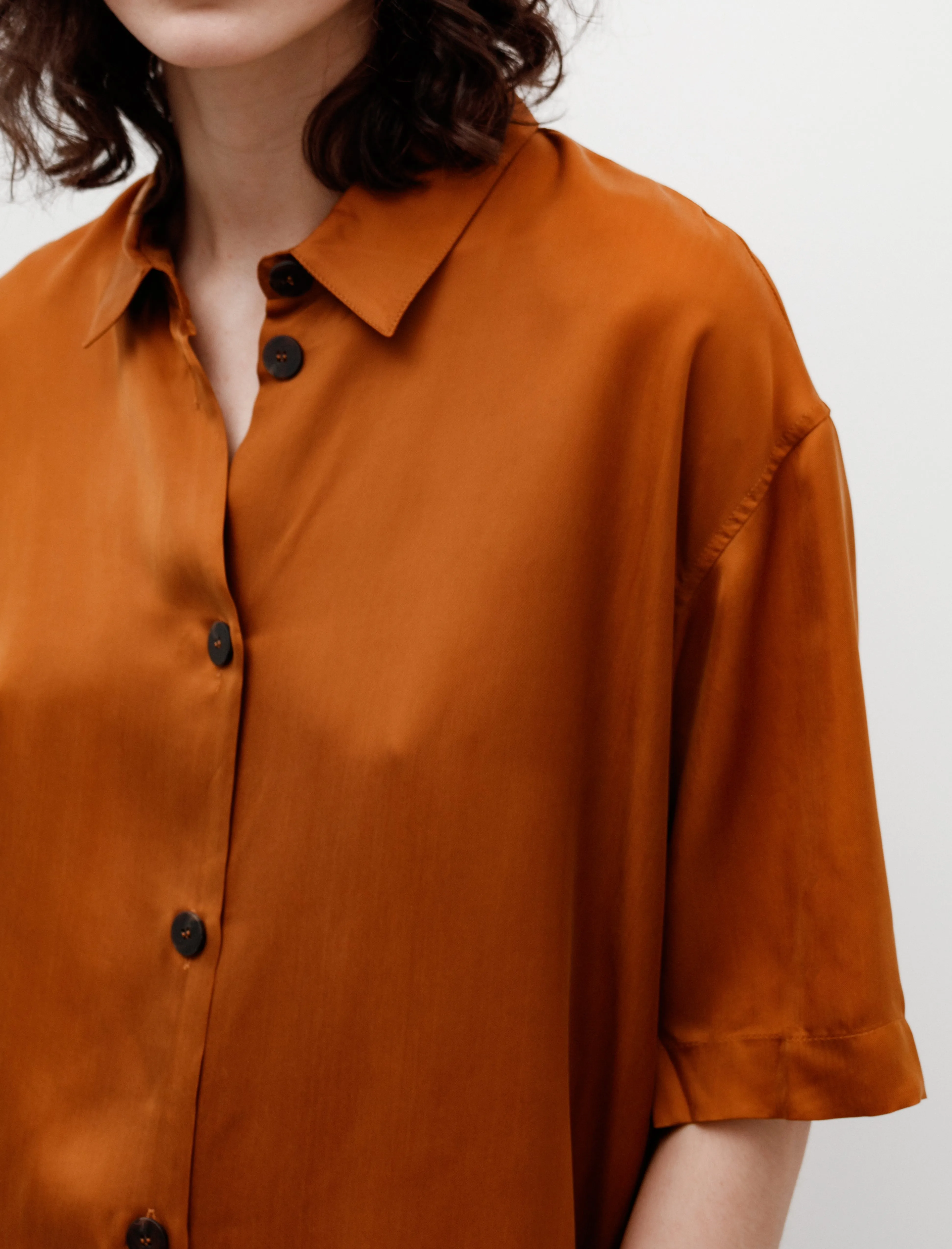 Piero Shirt Satin Cupro Amber sold by SHOP NEIGHBOR product image thumbnail 2