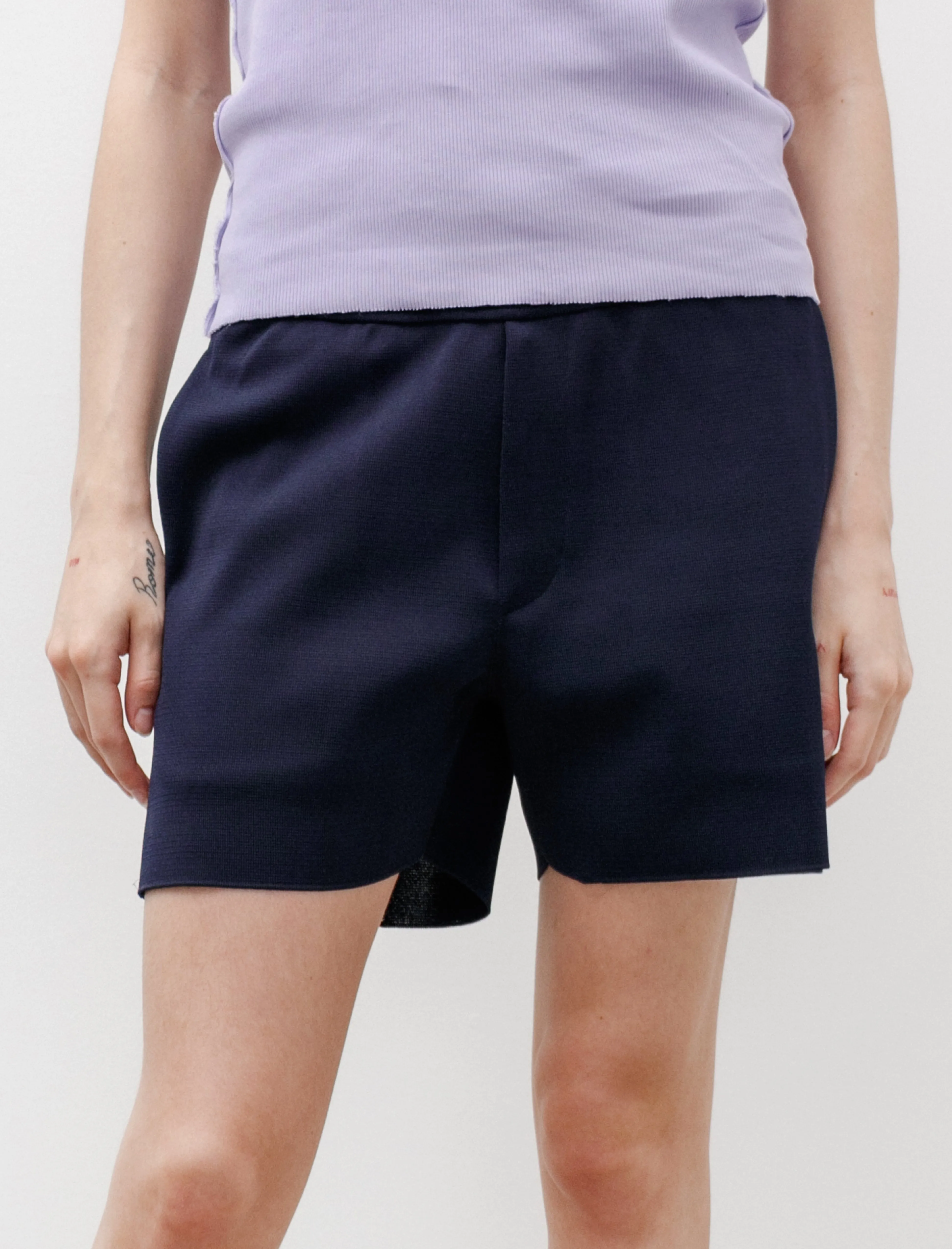 High Twist Milan Knit Shorts Navy sold by SHOP NEIGHBOR product image thumbnail 2