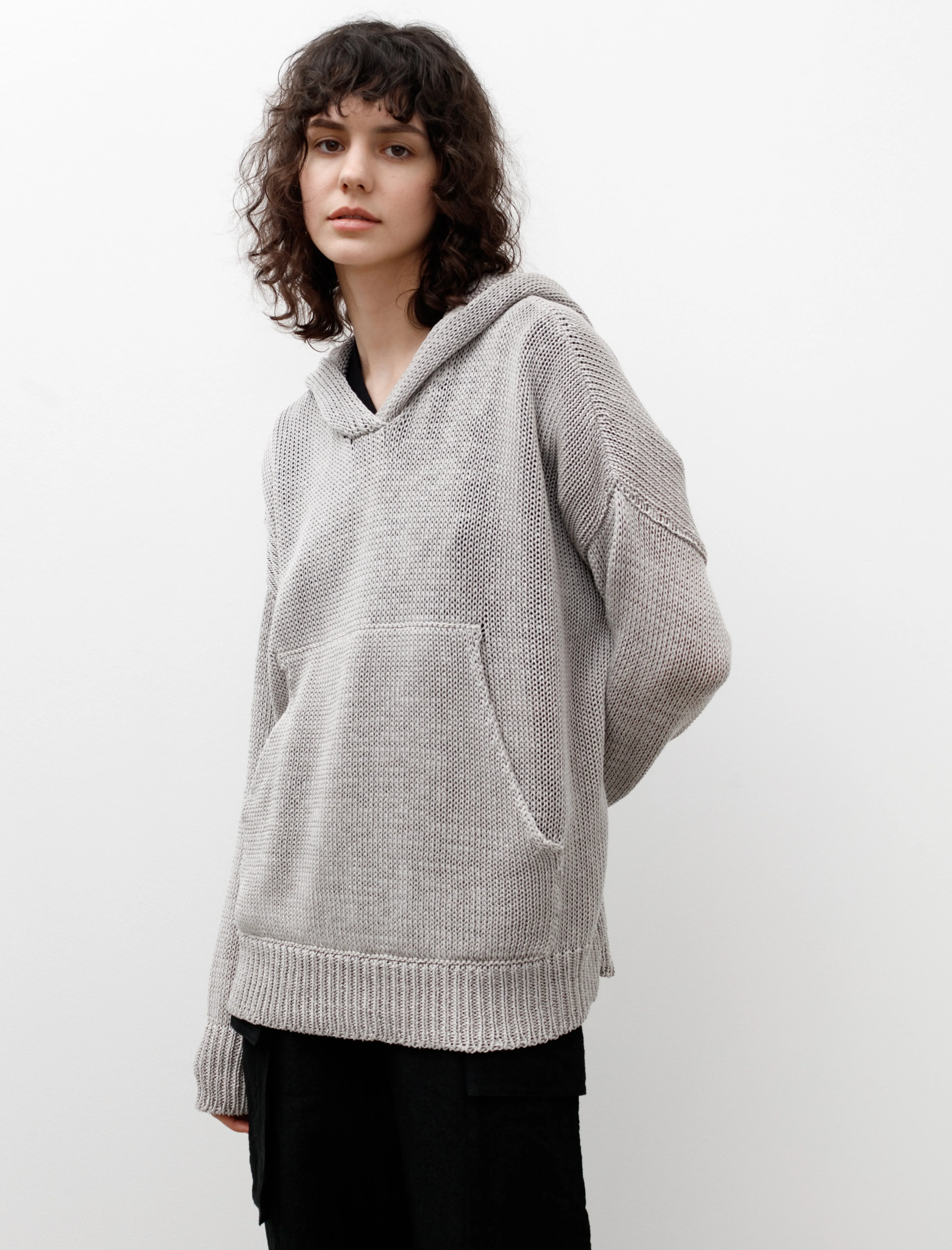 Cool Tricot Hooded Sweater Pearl Grey sold by SHOP NEIGHBOR