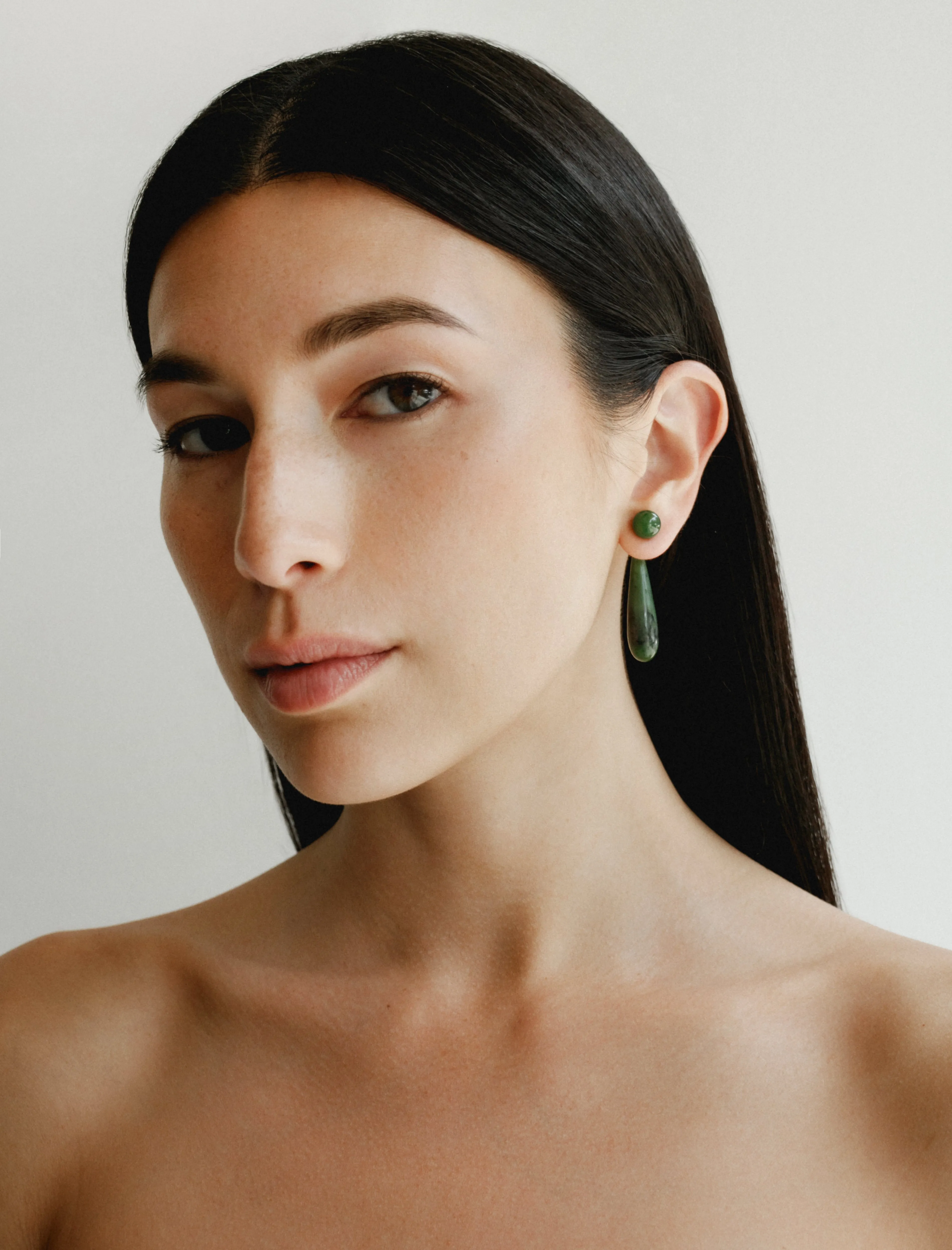 Small Angelika Earrings Jade sold by SHOP NEIGHBOR