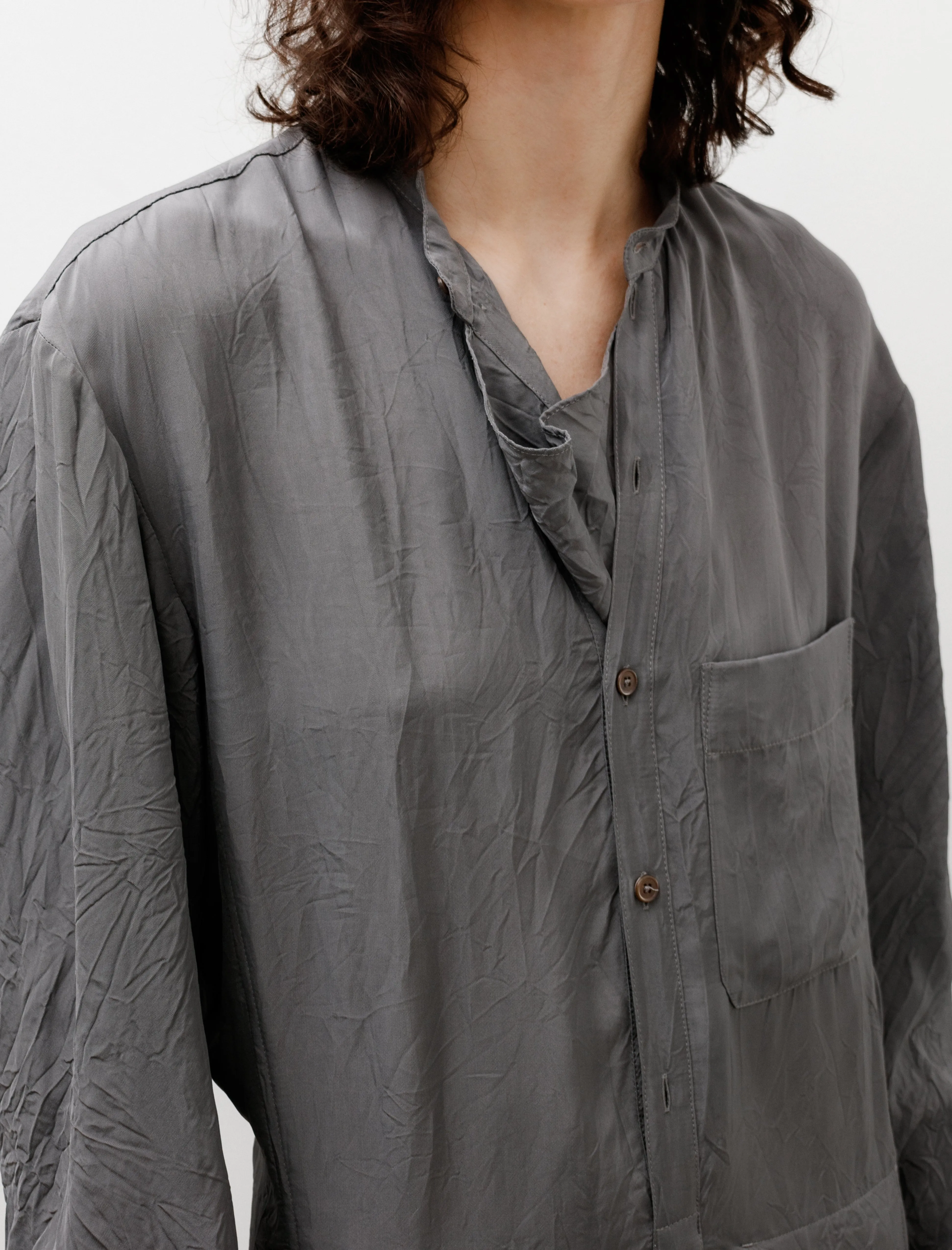 Gusset Collar Shirt Dress Aluminum sold by SHOP NEIGHBOR product image thumbnail 5