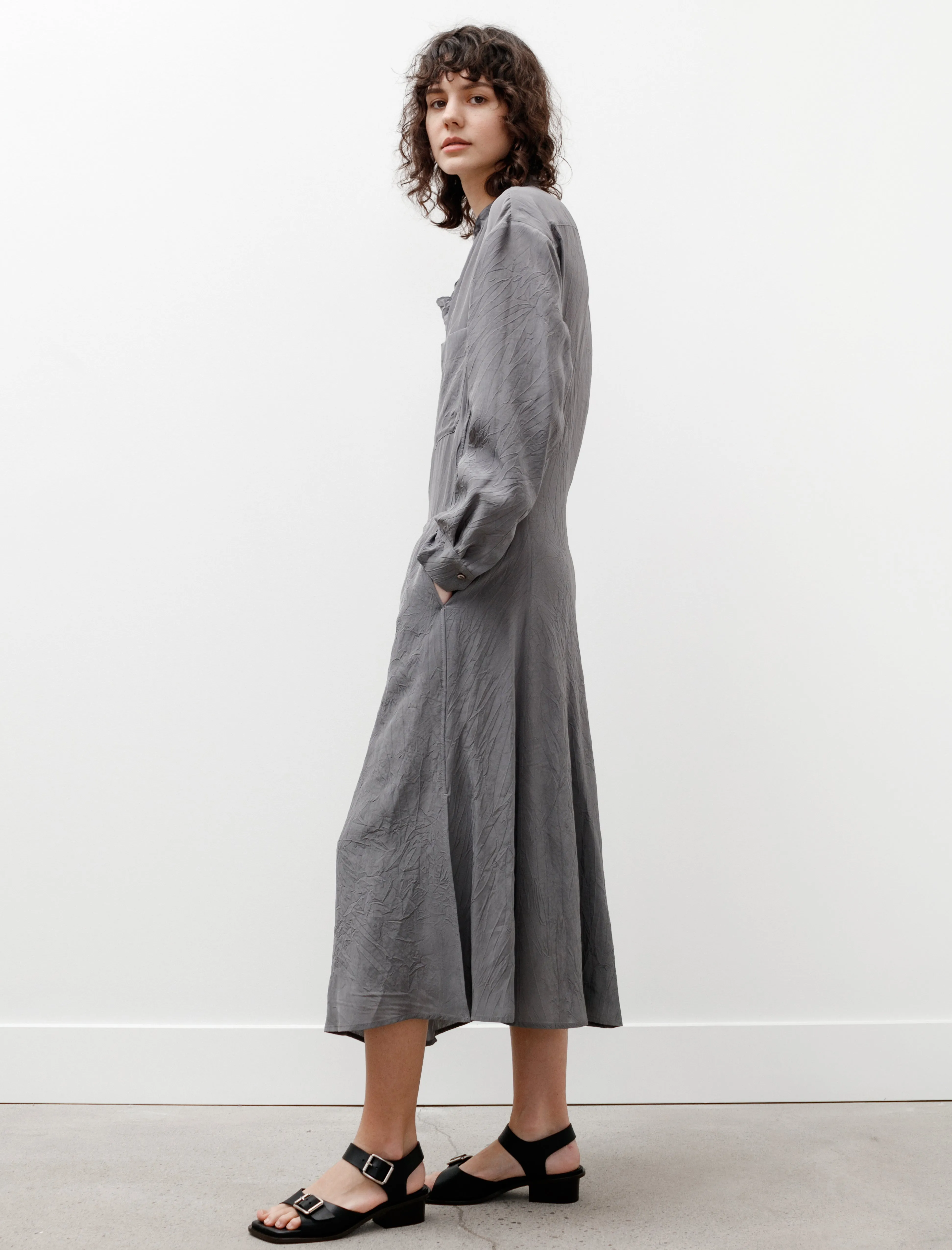 Gusset Collar Shirt Dress Aluminum sold by SHOP NEIGHBOR product image thumbnail 3