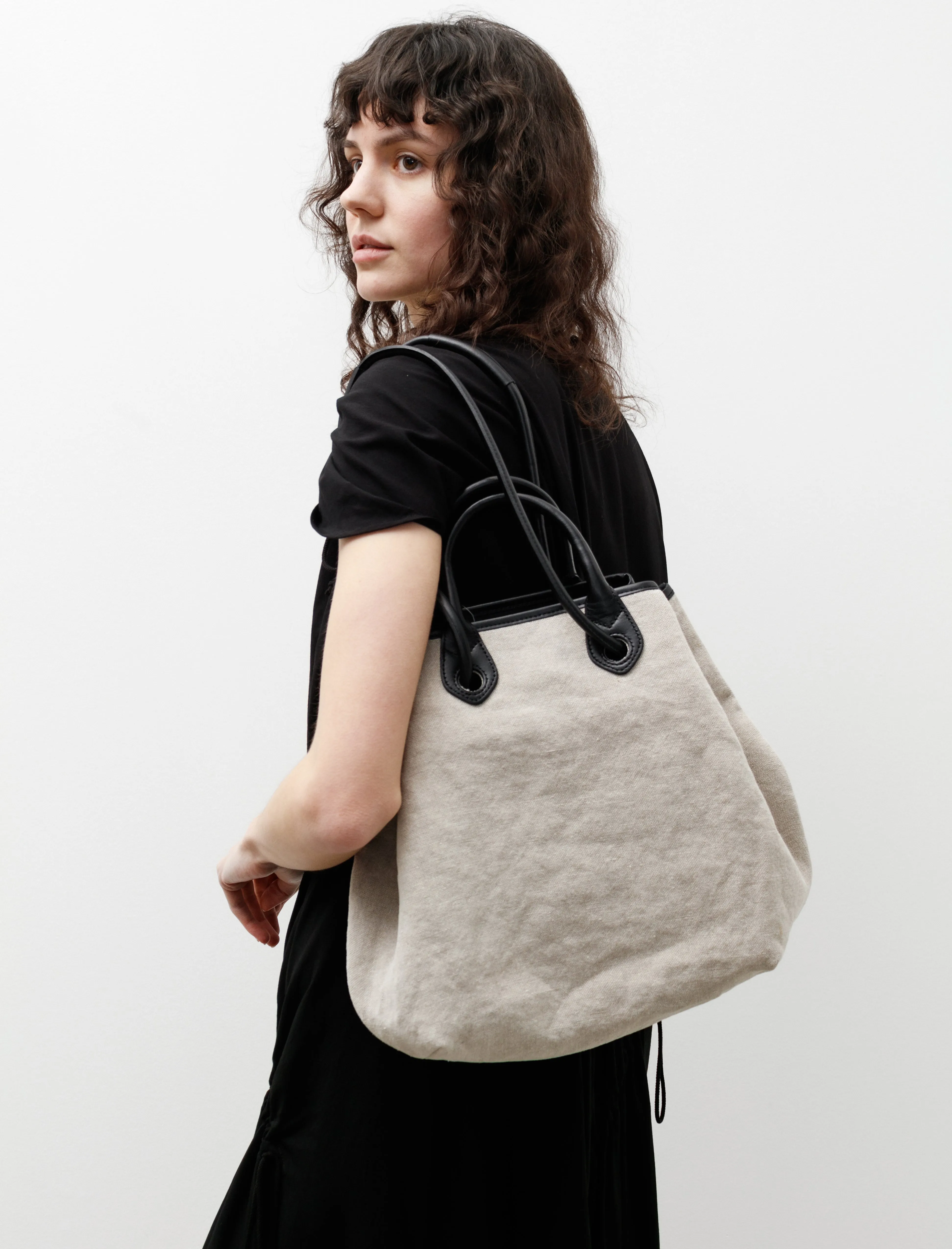 Two Way Shoulder Bag Canvas/Black sold by SHOP NEIGHBOR product image thumbnail 3