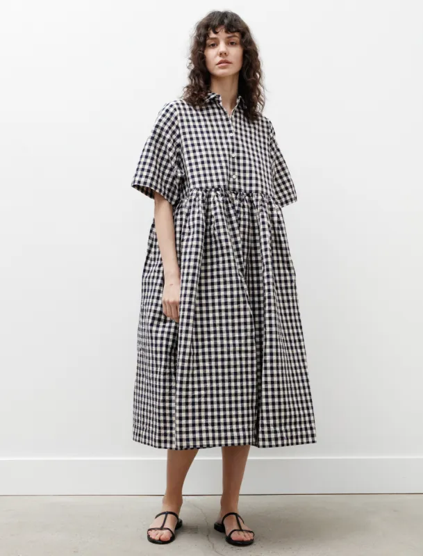Ethal Dress Navy Check sold by SHOP NEIGHBOR