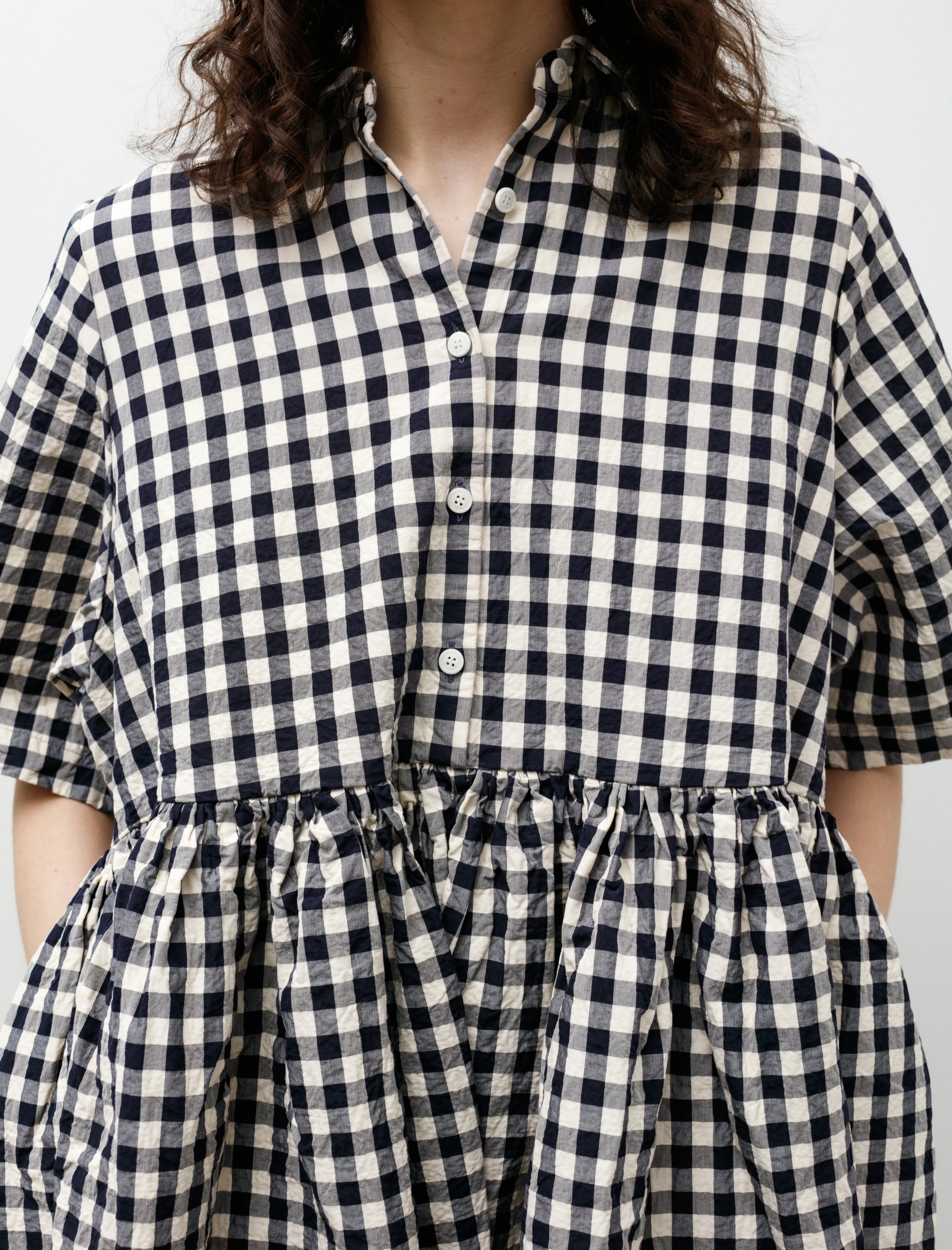 Ethal Dress Navy Check sold by SHOP NEIGHBOR product image thumbnail 5