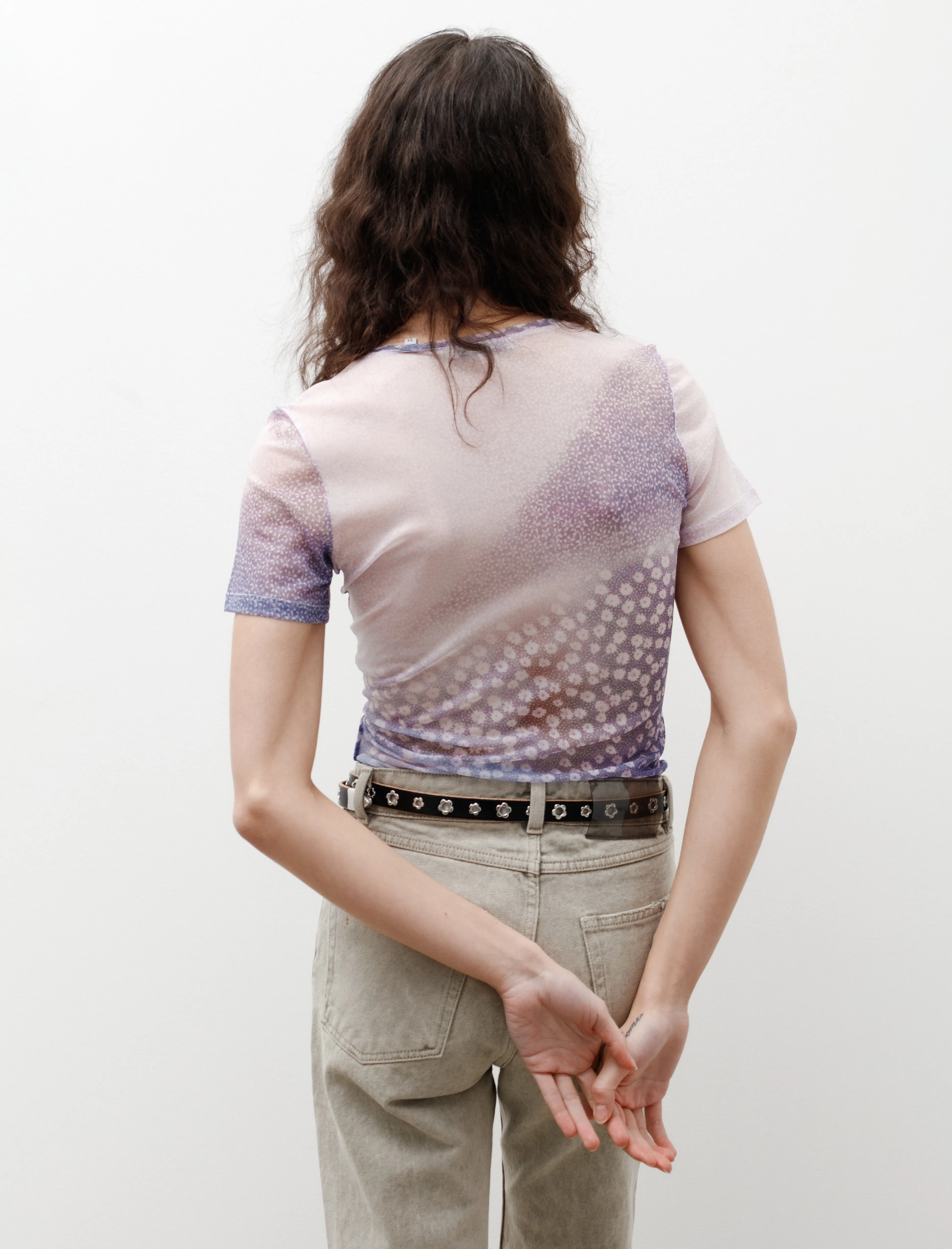 Super Slim T-Shirt Light Flowers Print sold by SHOP NEIGHBOR product image thumbnail 3