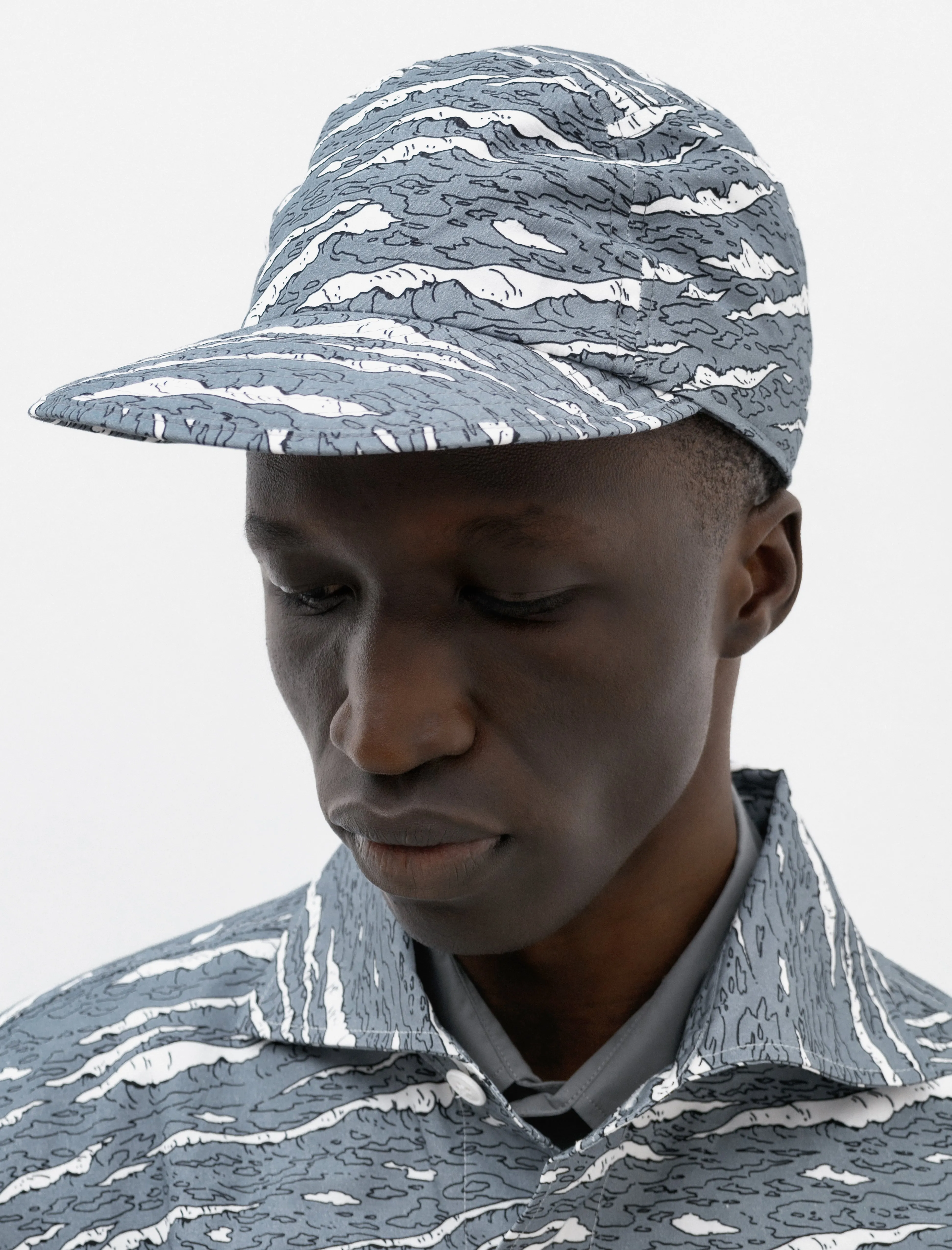 Marina Cap Cotton Linen Atlantic Wave Camo sold by SHOP NEIGHBOR