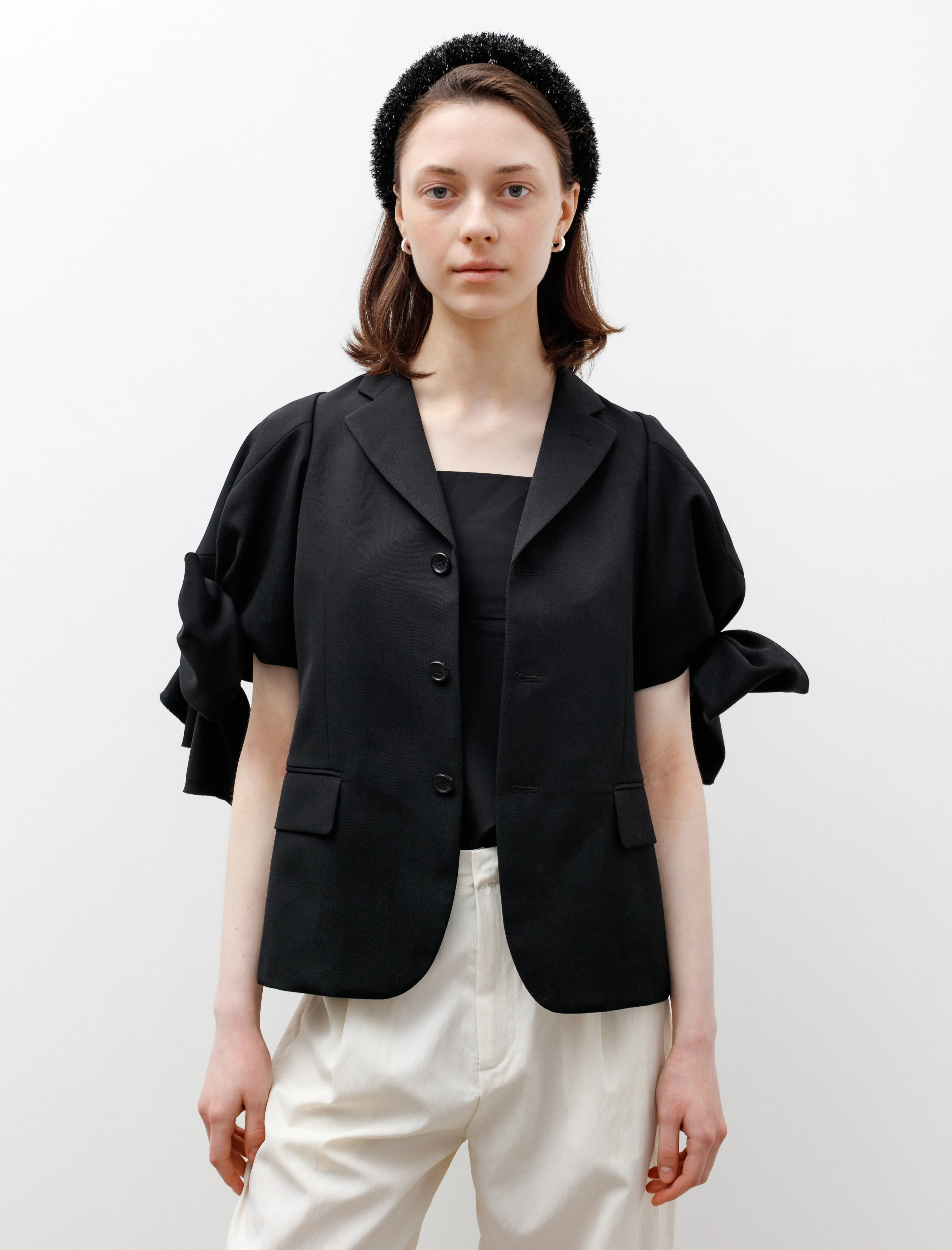 Bow Sleeve Blazer Black sold by SHOP NEIGHBOR product image thumbnail 2