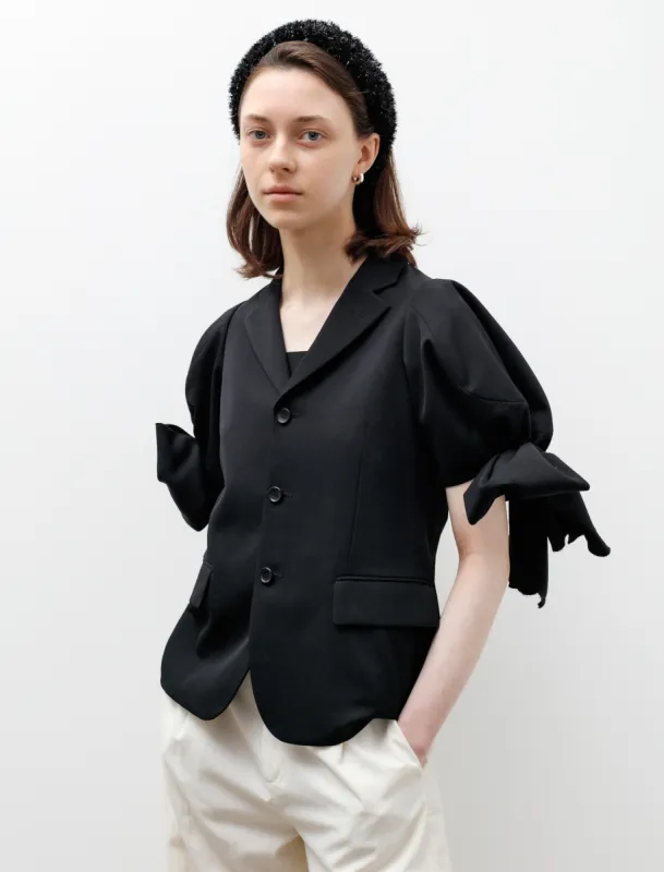 Bow Sleeve Blazer Black sold by SHOP NEIGHBOR