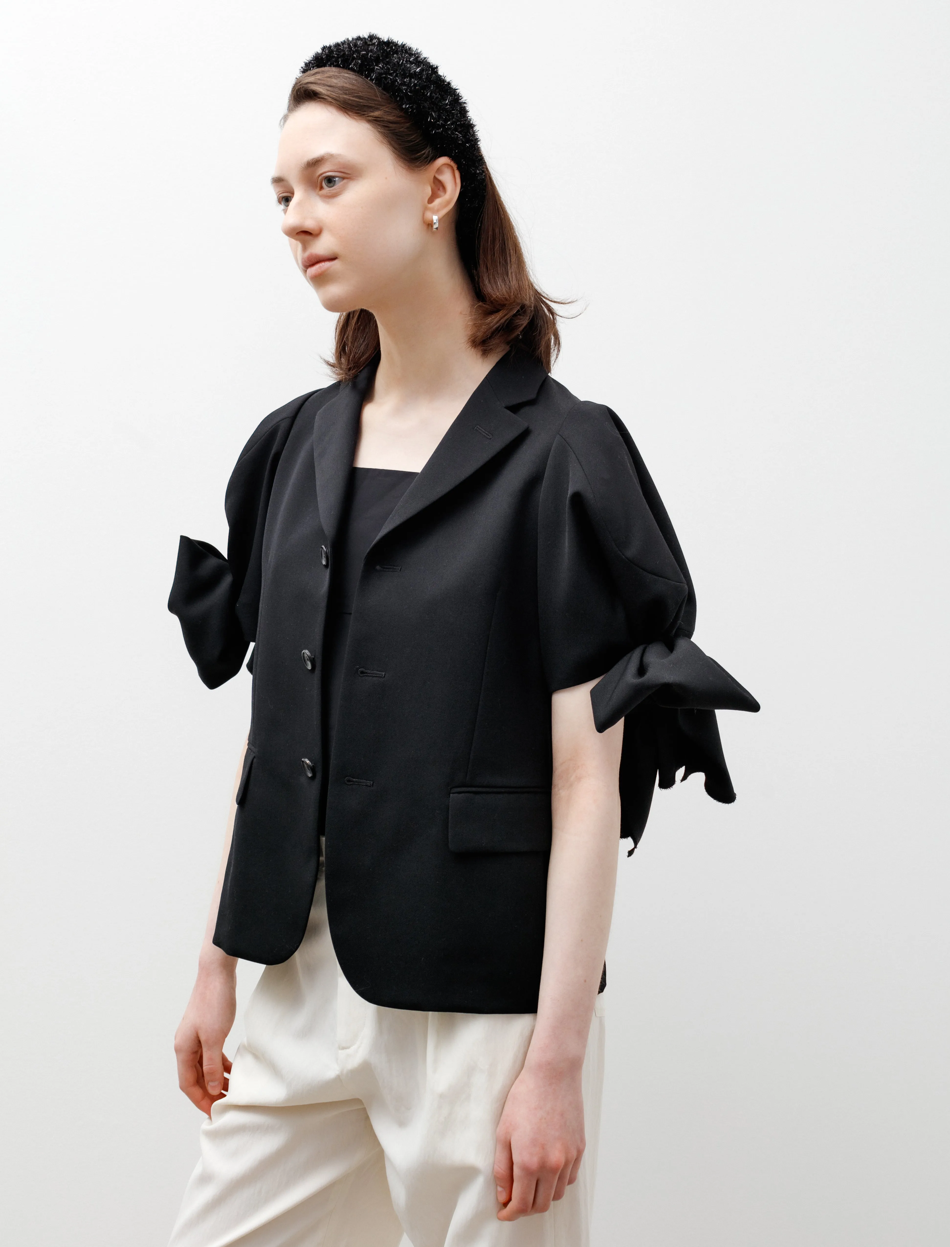 Bow Sleeve Blazer Black sold by SHOP NEIGHBOR product image thumbnail 3