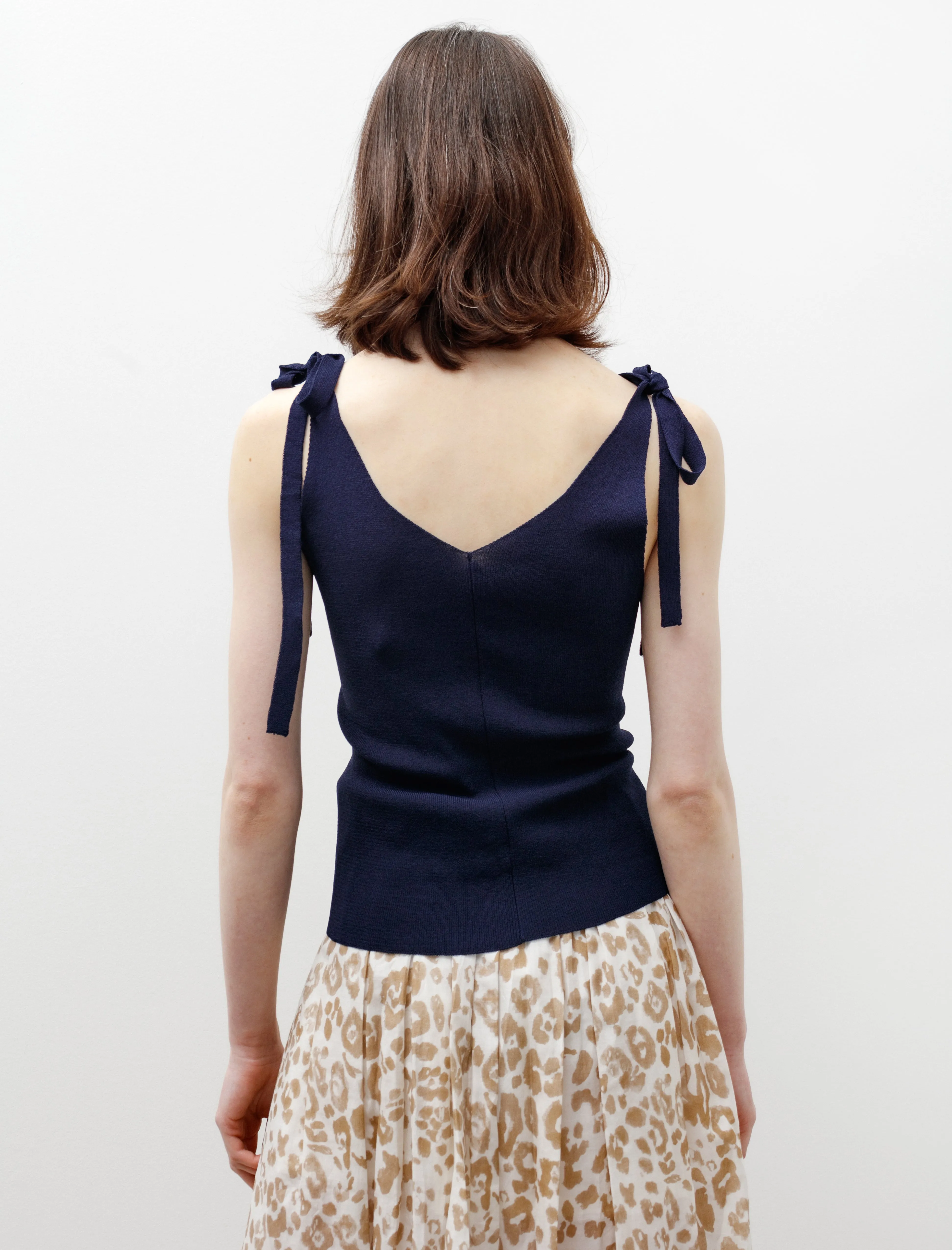 Knit Bows Strap Top Navy sold by SHOP NEIGHBOR product image thumbnail 3
