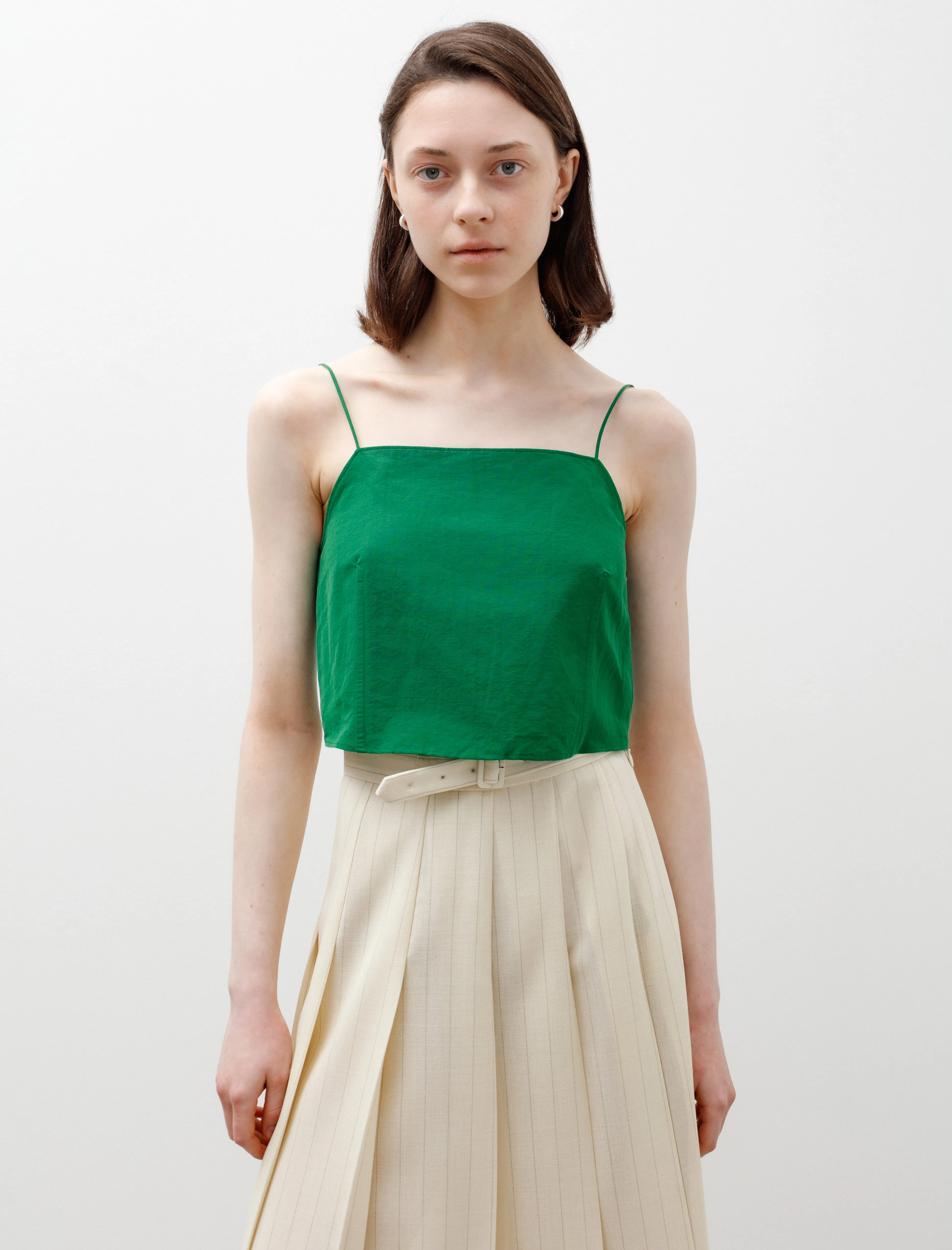 High Density Finx Linen Camisole Green sold by SHOP NEIGHBOR