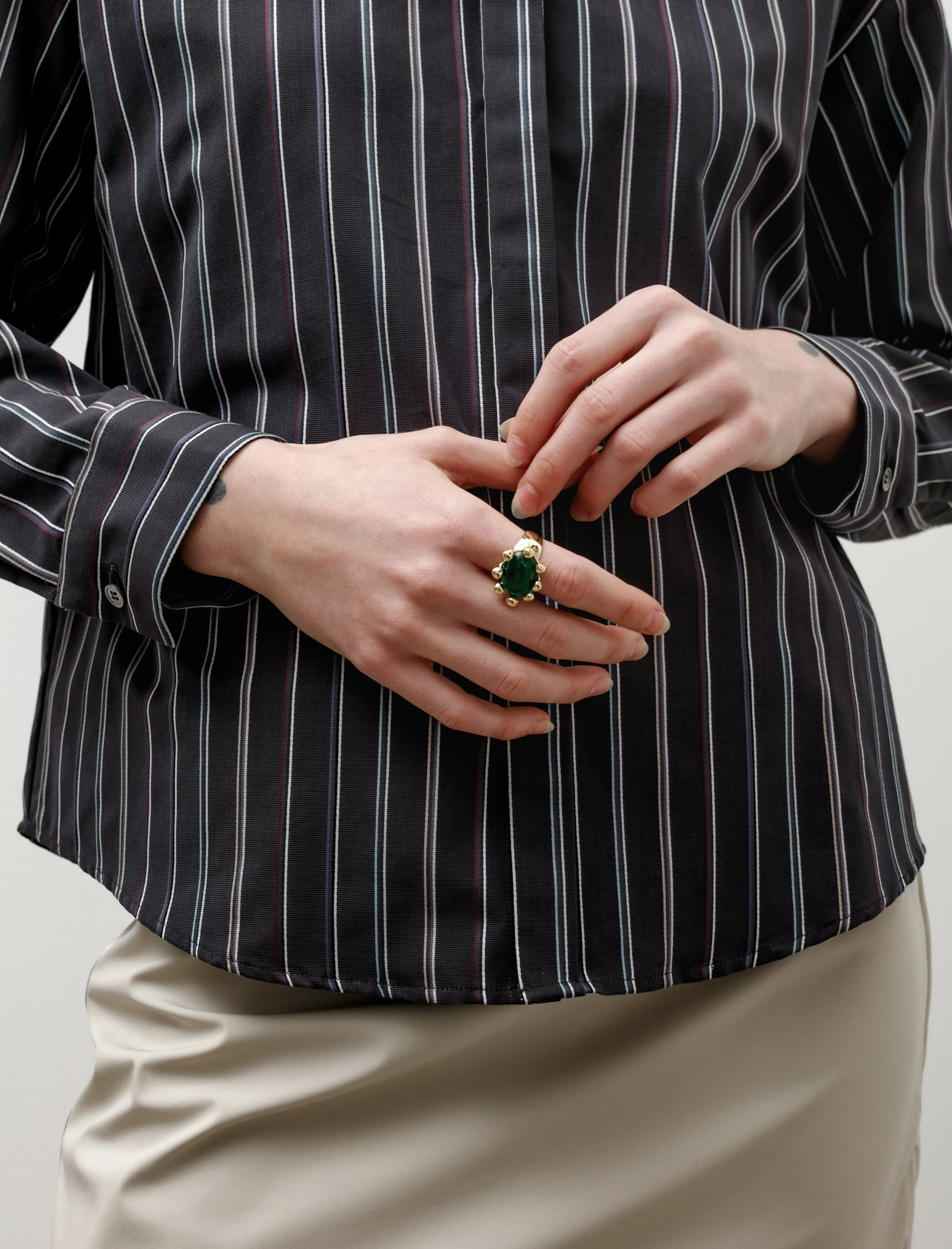 Diva Ring Brass/Emerald sold by SHOP NEIGHBOR product image thumbnail 3