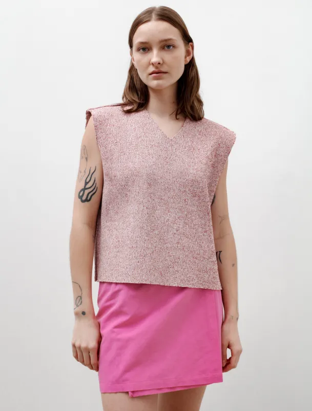Spencer Vest Red Melange made by SHOP NEIGHBOR