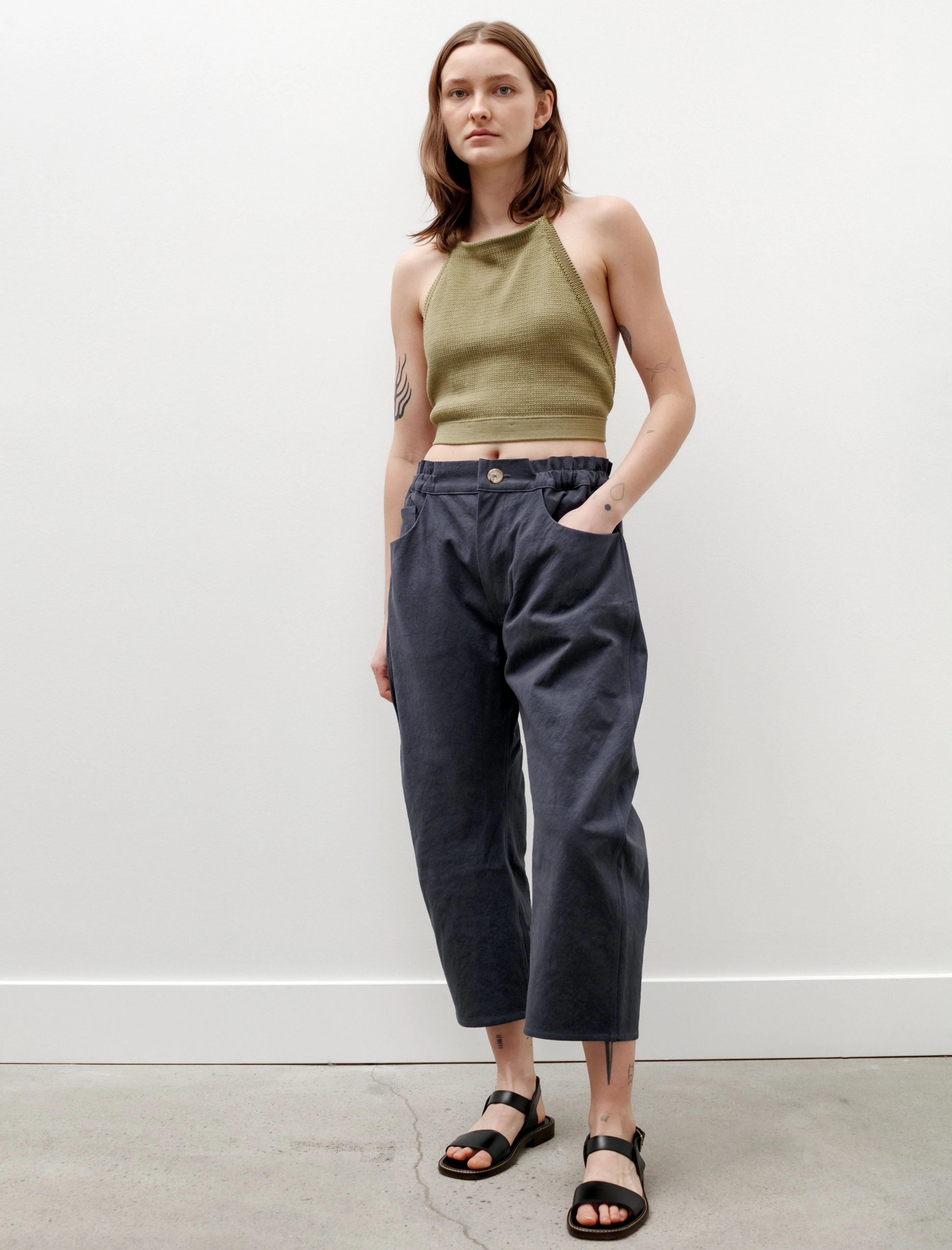 Circle Pants Navy sold by SHOP NEIGHBOR