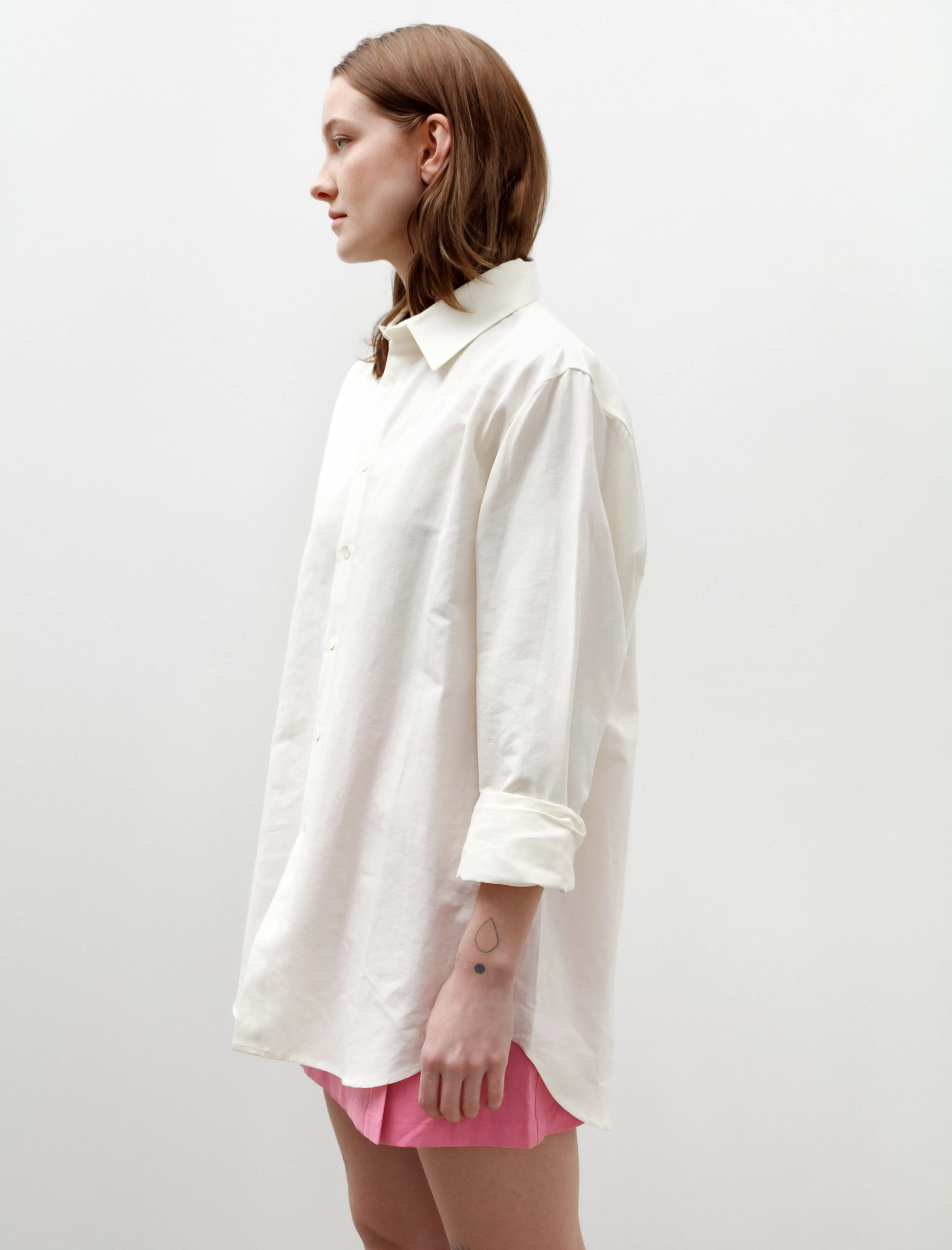Linen Shirt White sold by SHOP NEIGHBOR product image thumbnail 2