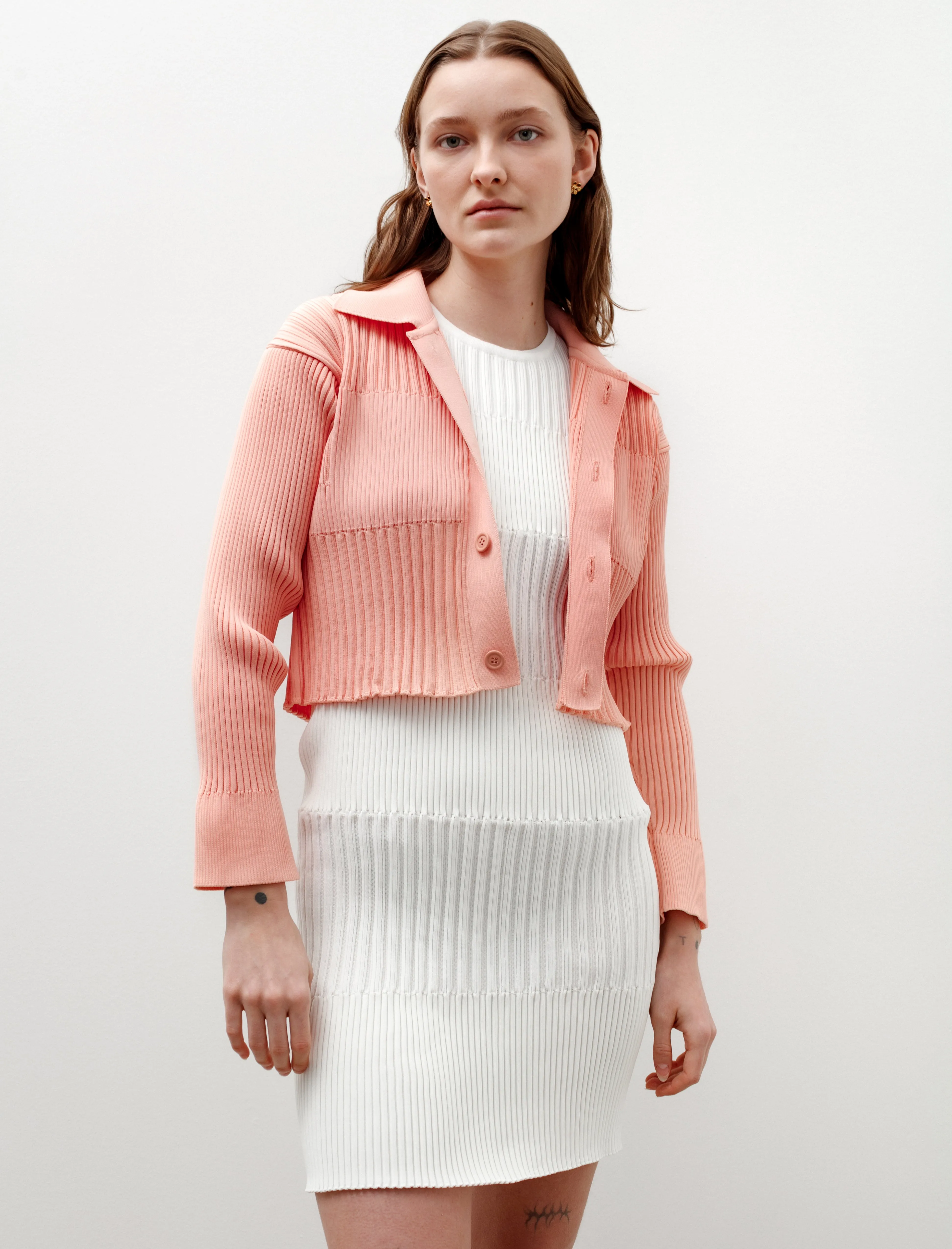 Fluted Cardigan 2 Salmon sold by SHOP NEIGHBOR product image thumbnail 2