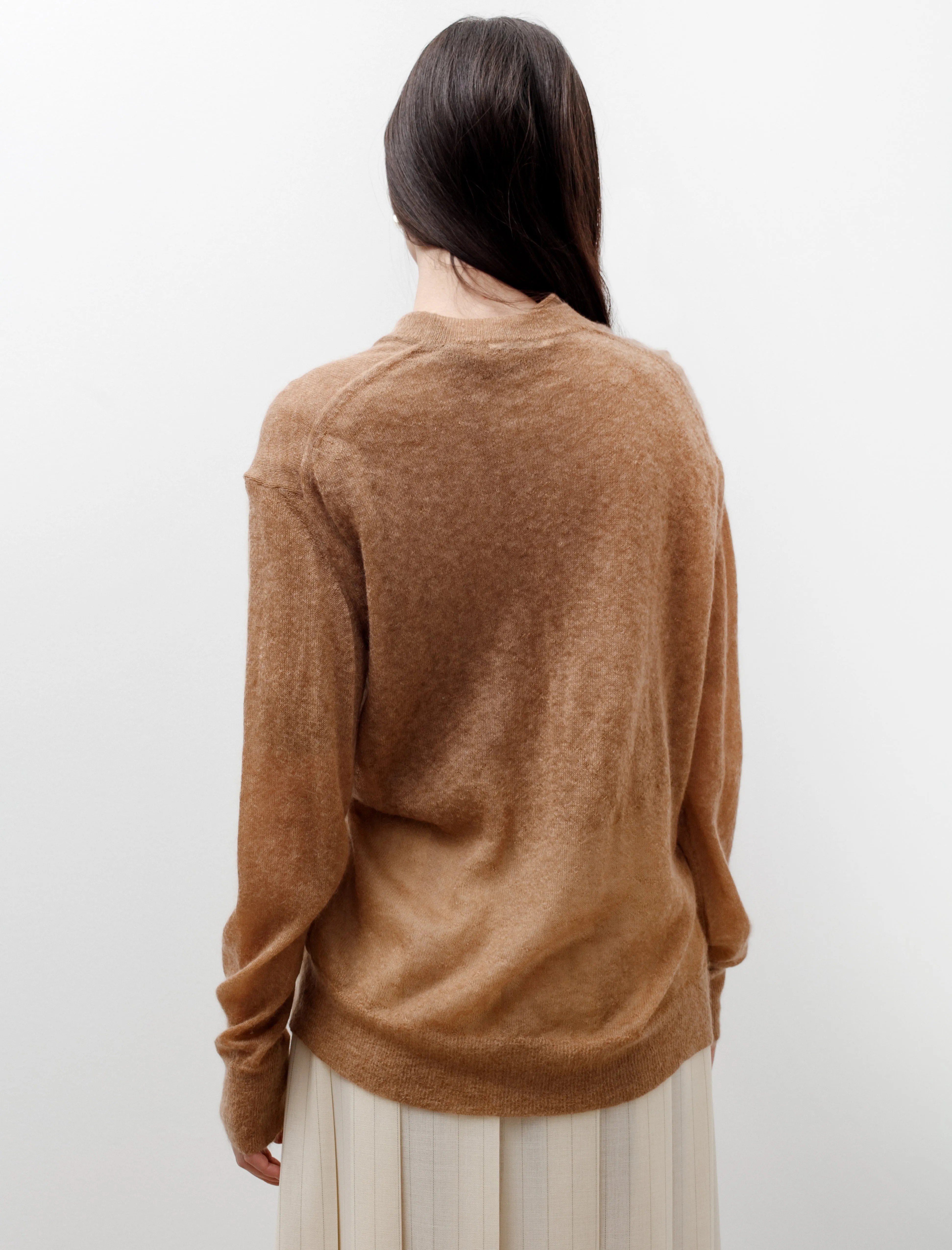 Kid Mohair Sheer Knit Cardigan Camel sold by SHOP NEIGHBOR product image thumbnail 5