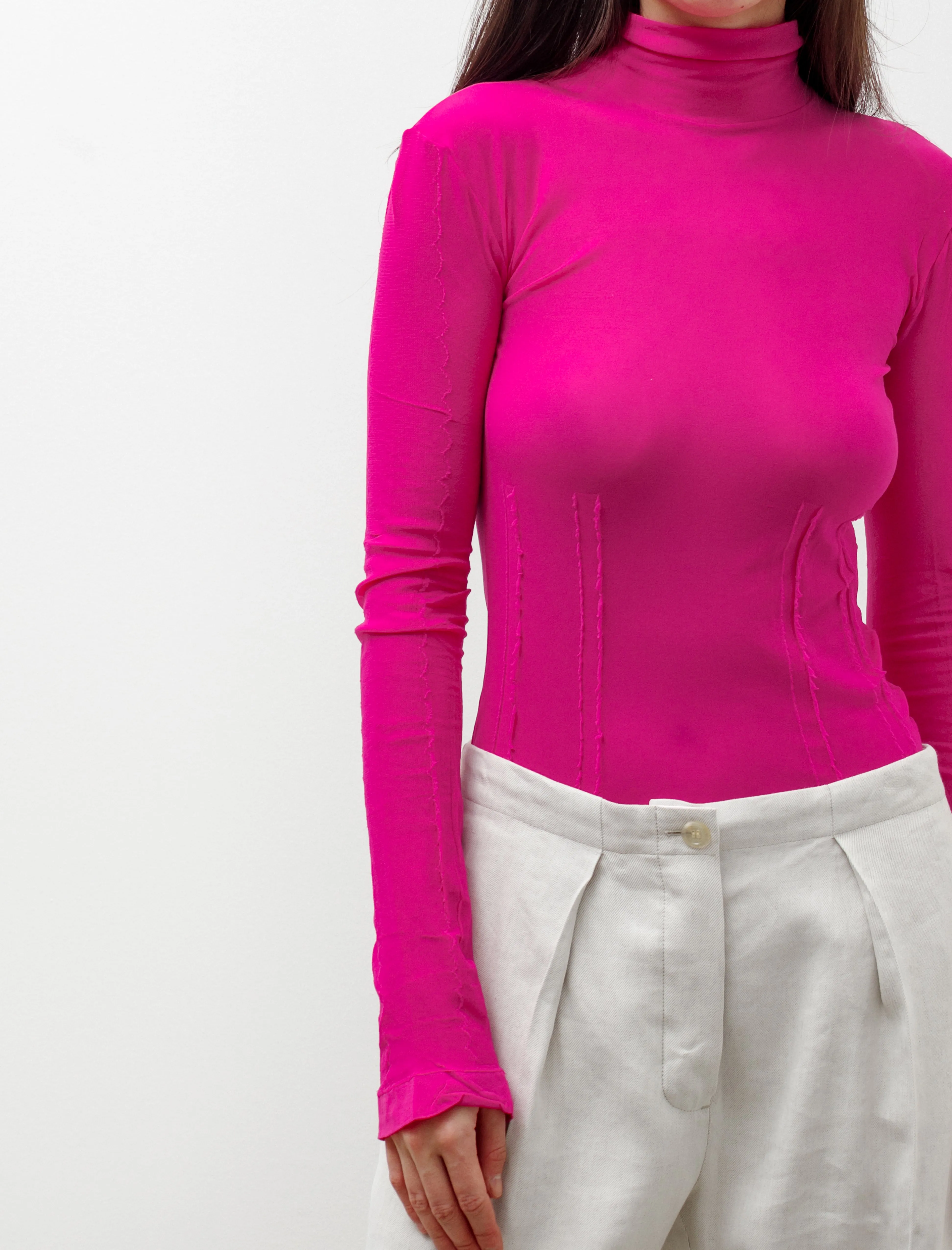 Highneck Seamless Top Fuchsia sold by SHOP NEIGHBOR product image thumbnail 2