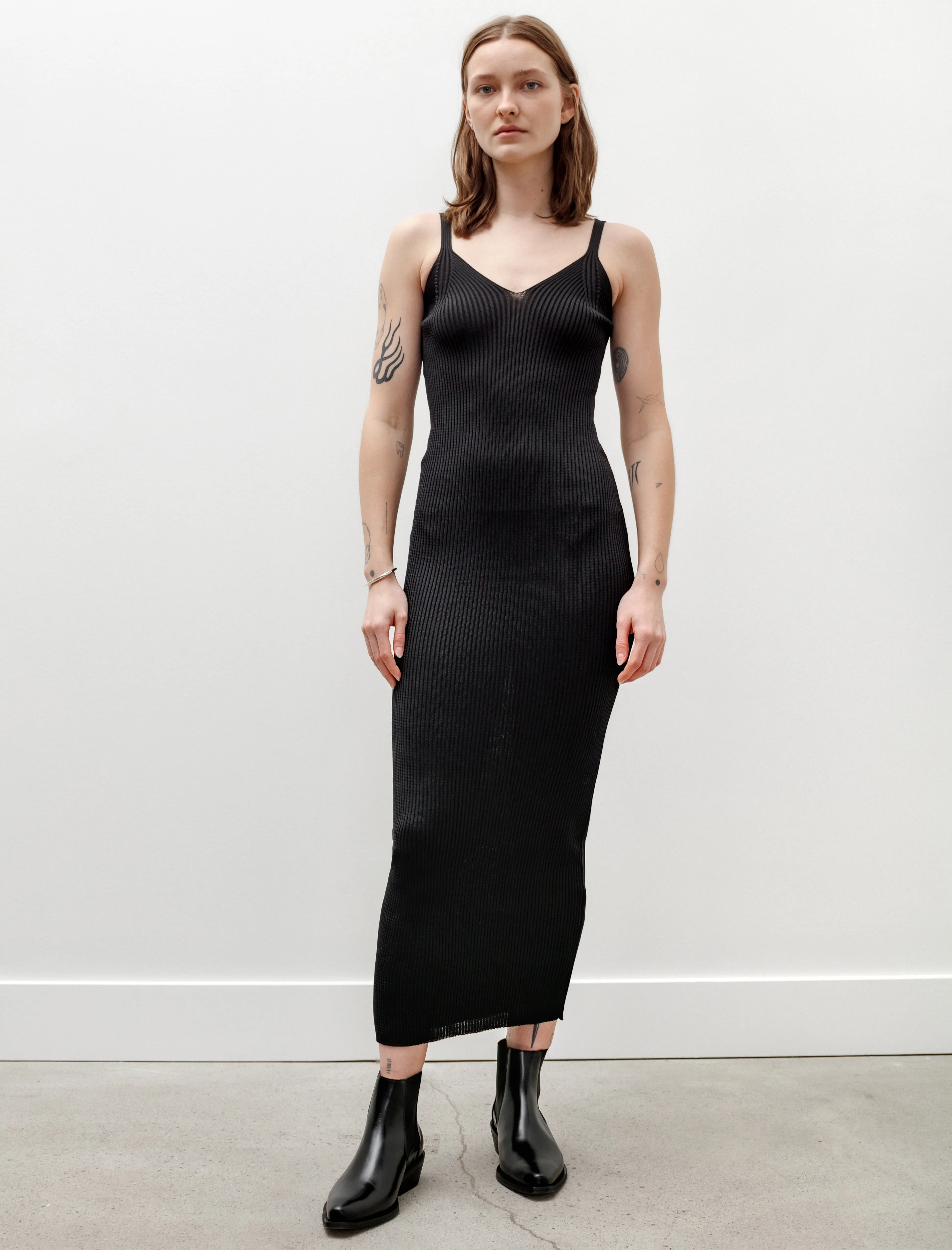 Knitted Singlet Dress Super Black Performance Poly sold by SHOP NEIGHBOR