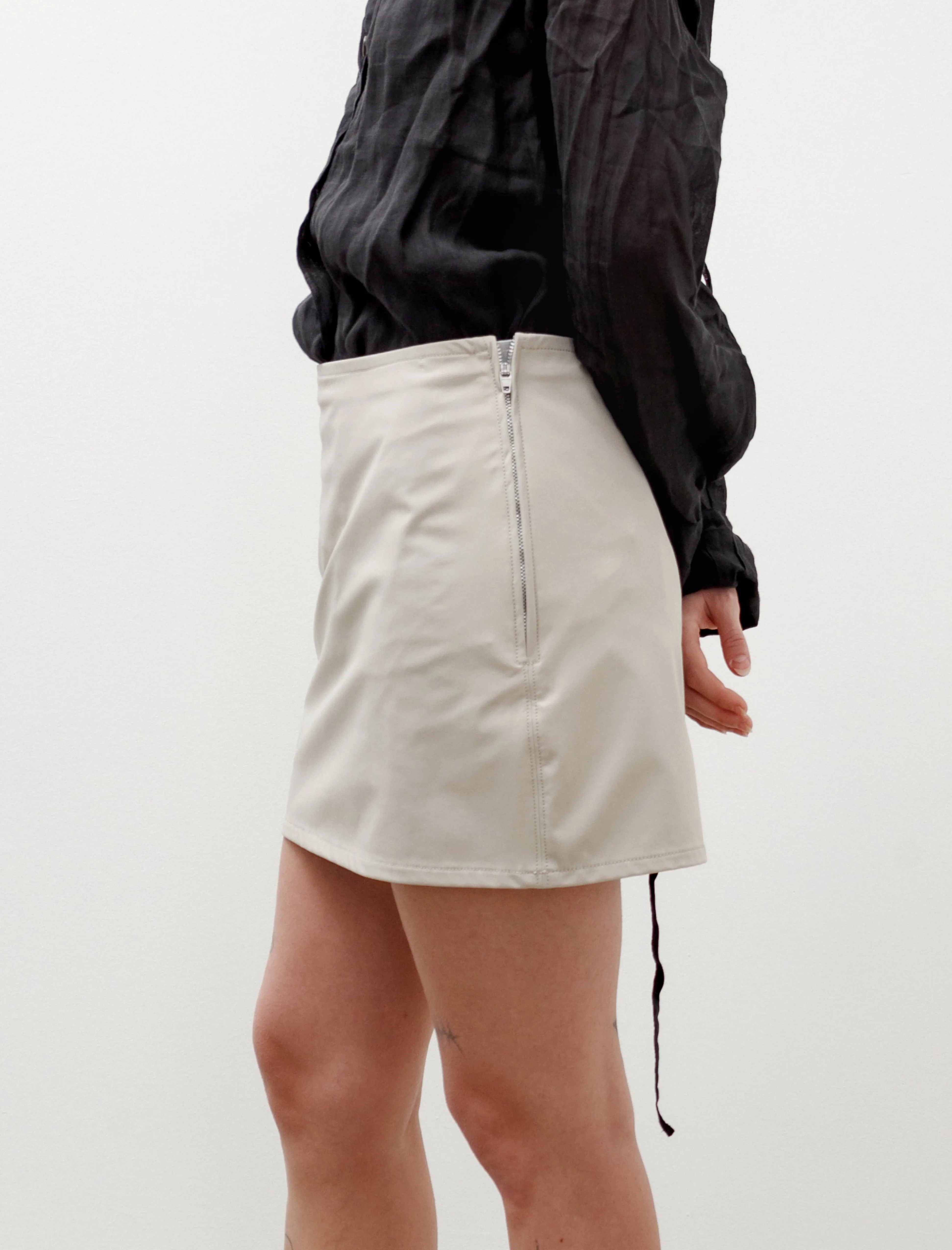 Mini Skirt Dusty White Muted Scuba sold by SHOP NEIGHBOR product image thumbnail 2