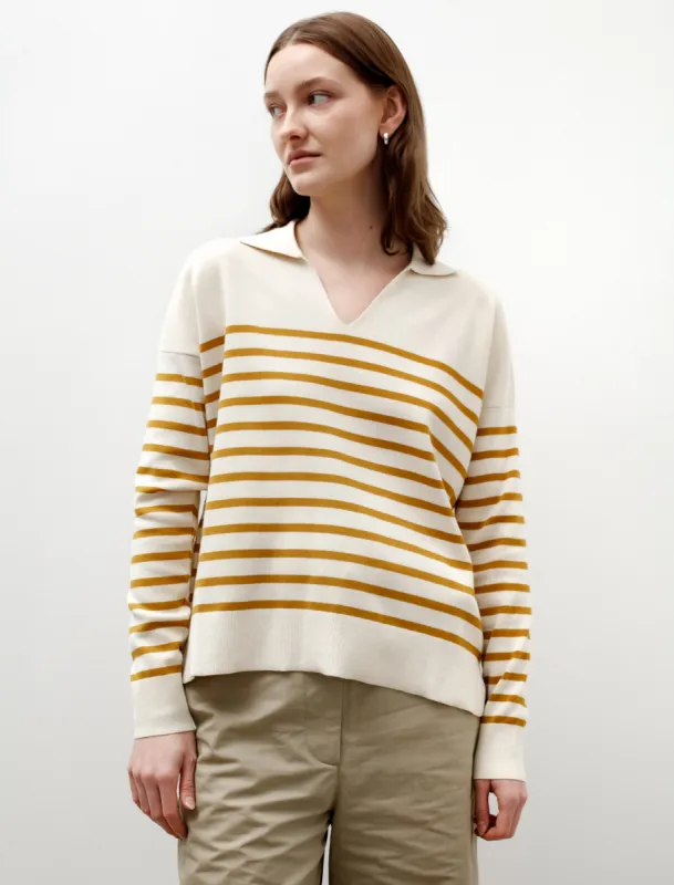 Open Neck Jumper Ecru/Cider made by SHOP NEIGHBOR